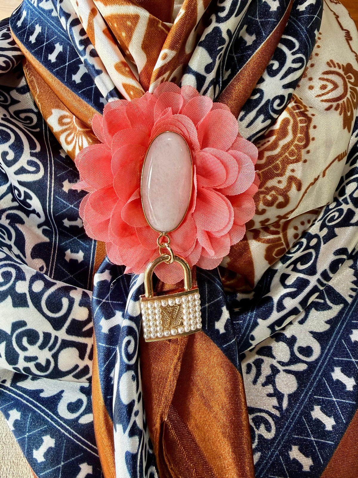 Floral Wild Rag Slide | Western Scarf Slide Accessory