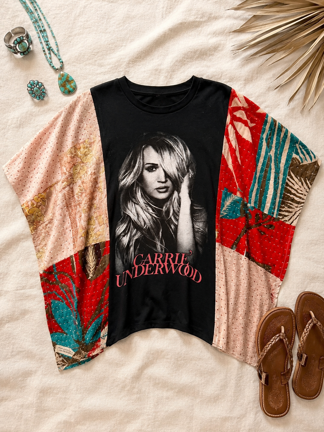 Carrie Underwood Inspired Handmade Boho Poncho Top