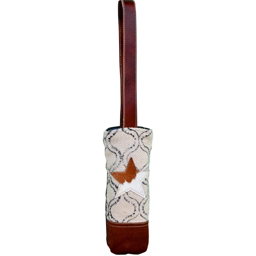 Wine Bag With Star And Leather
