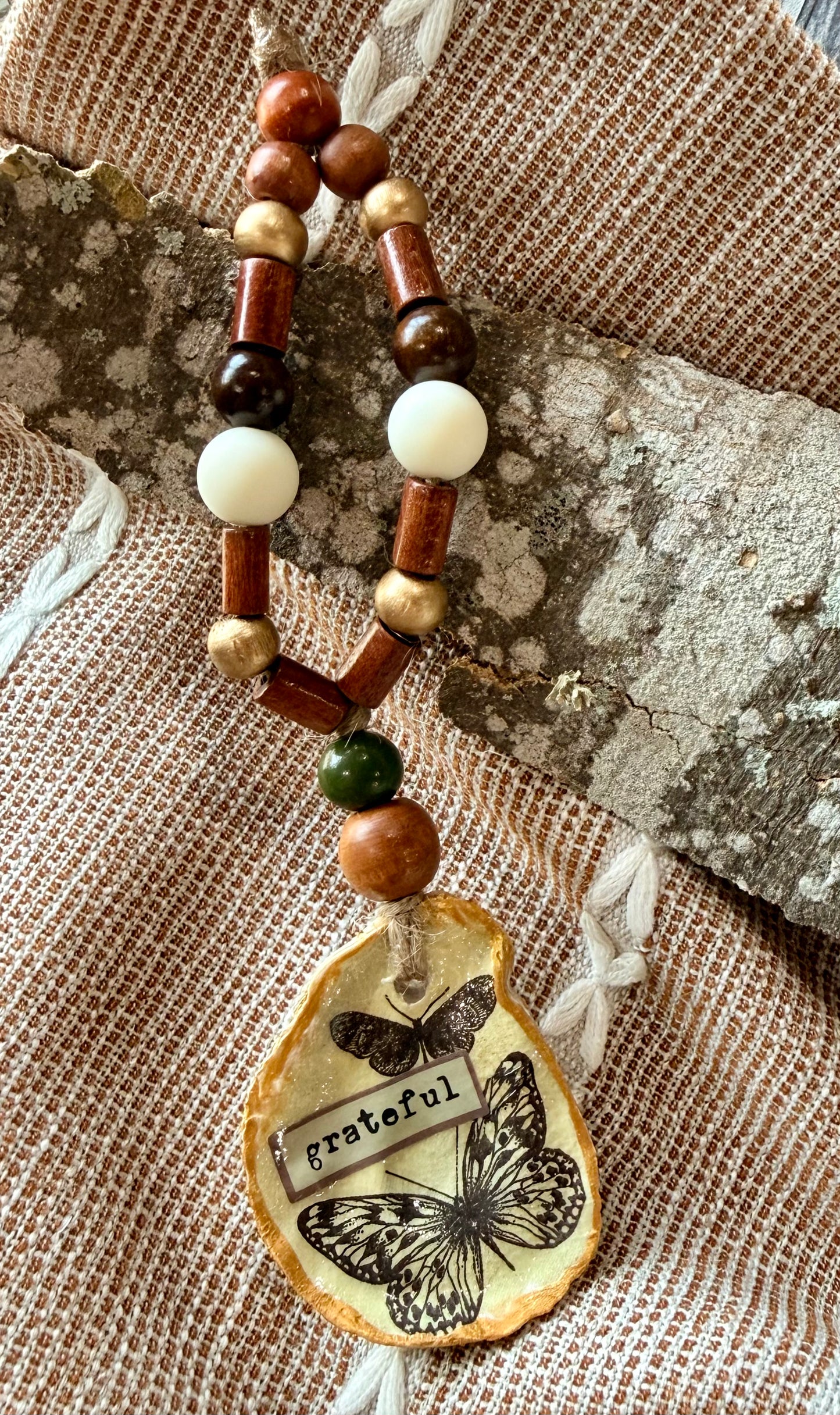 Butterfly Wine Bottle Charm | Handmade Coastal Wine Decor Gift