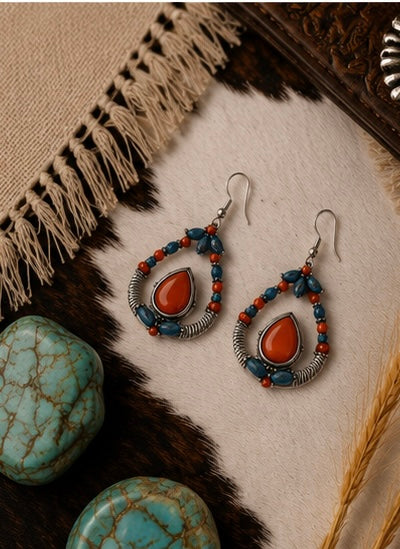 Southwestern Teardrop Statement Earrings
