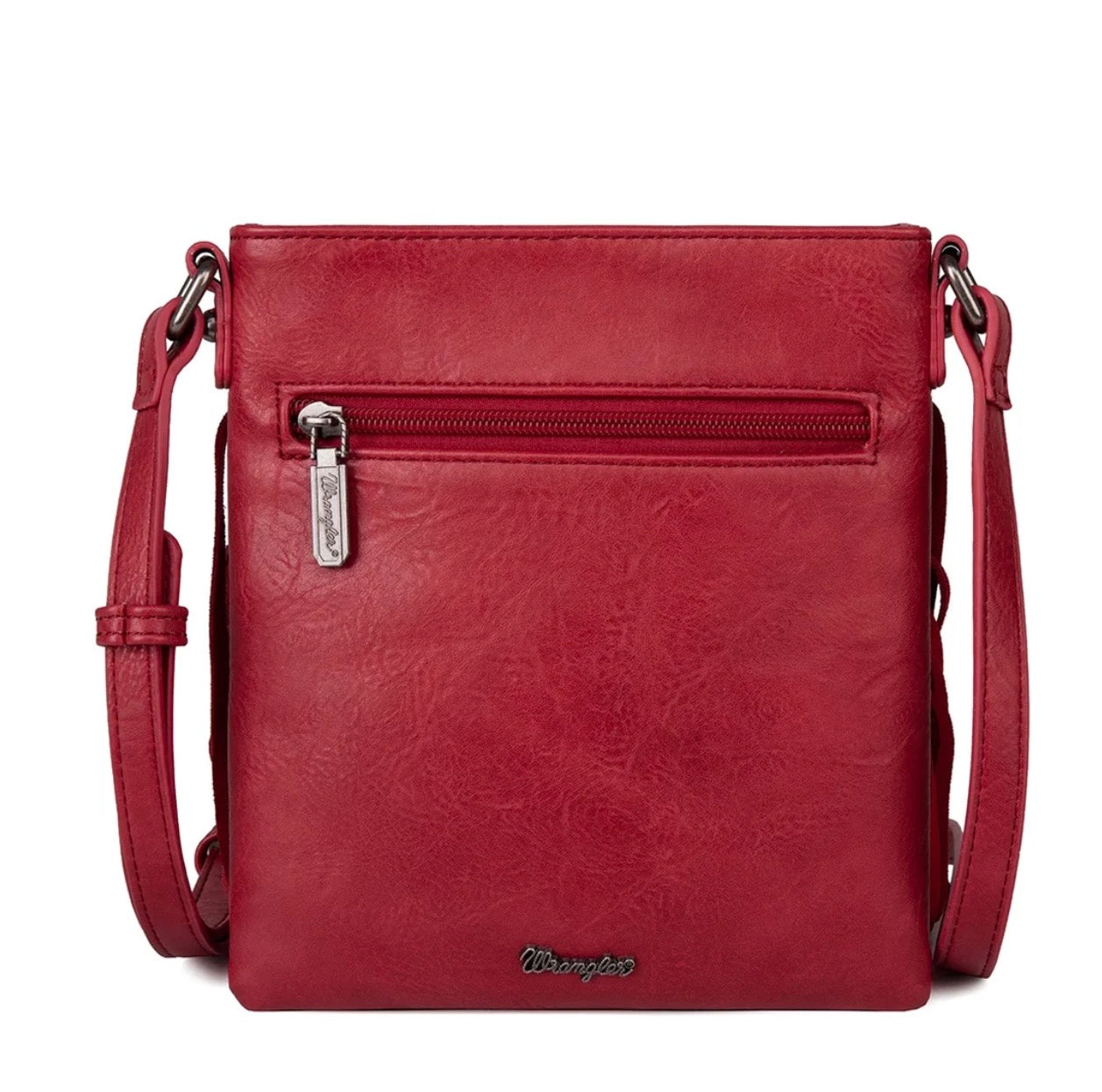 Wrangler Red Fringe Denim Pocket Crossbody