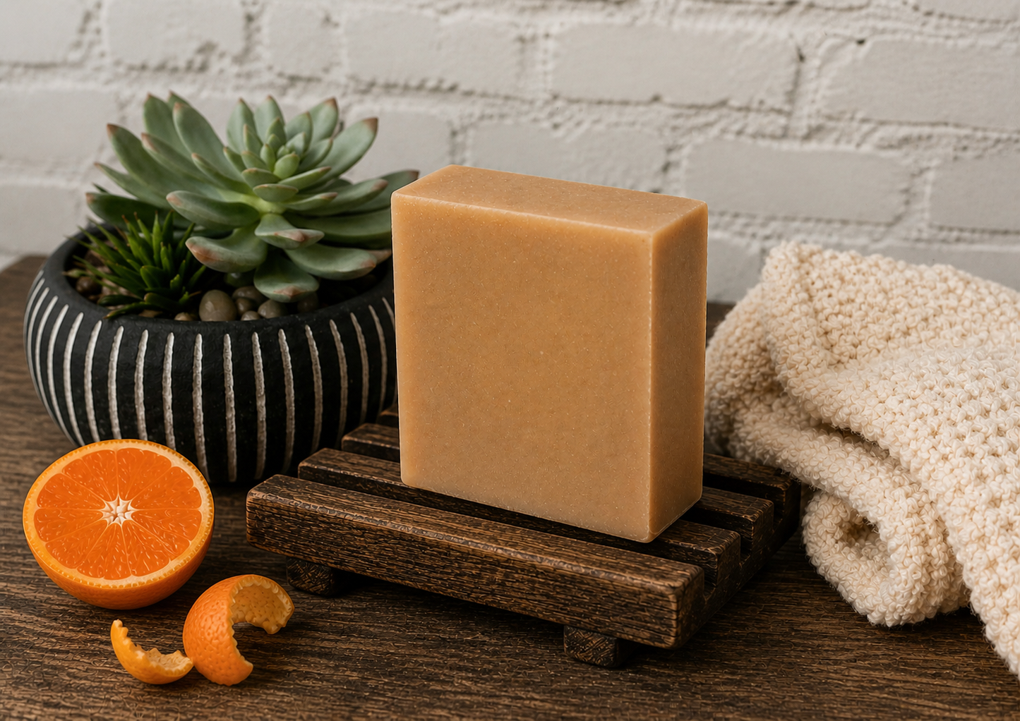 Citron & Mandarin Artisan Soap Bar | Citrus Bath Soap