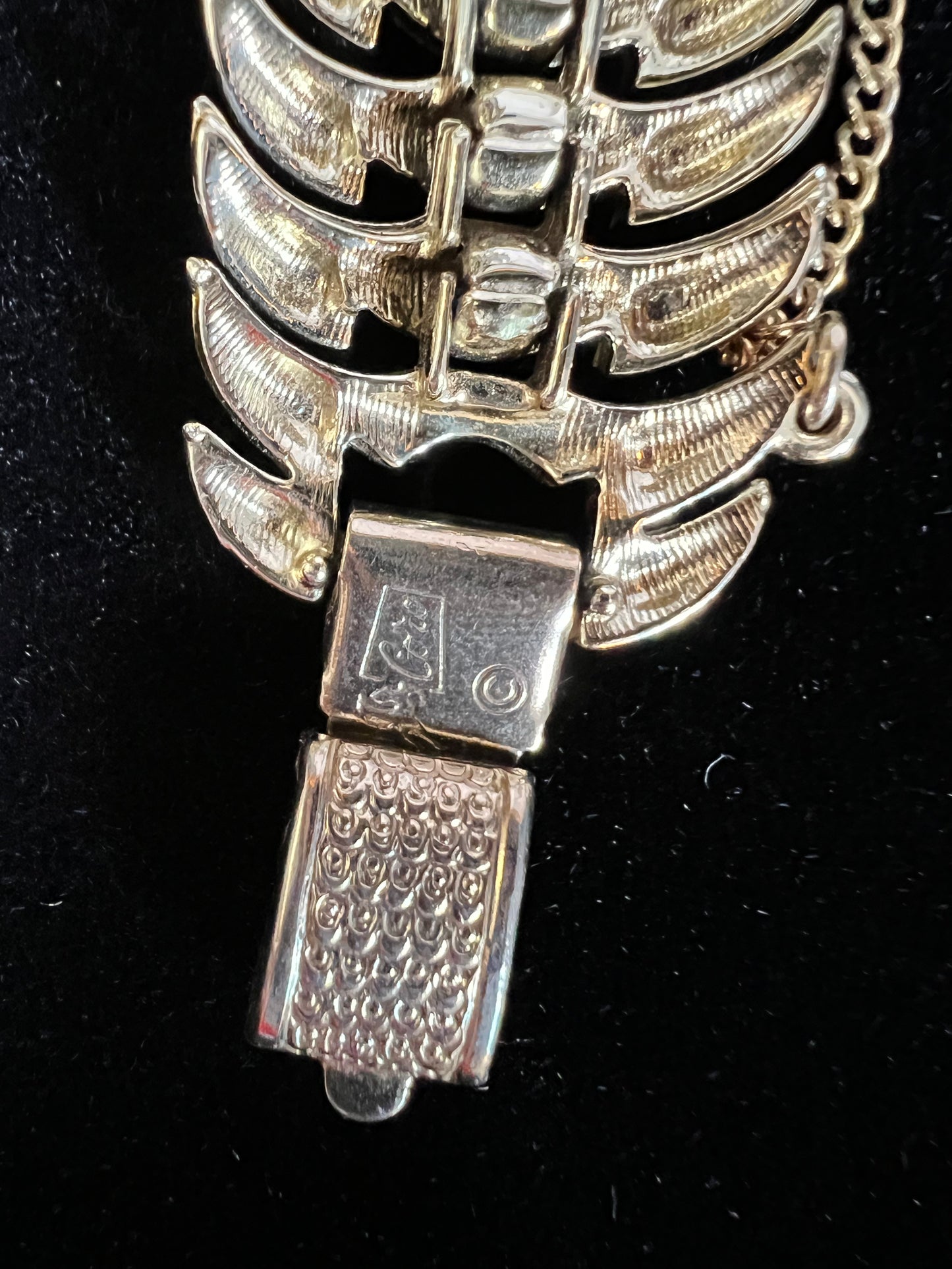 Vintage 1960s Coro Gold Tone Bracelet | Retro Statement Jewelry