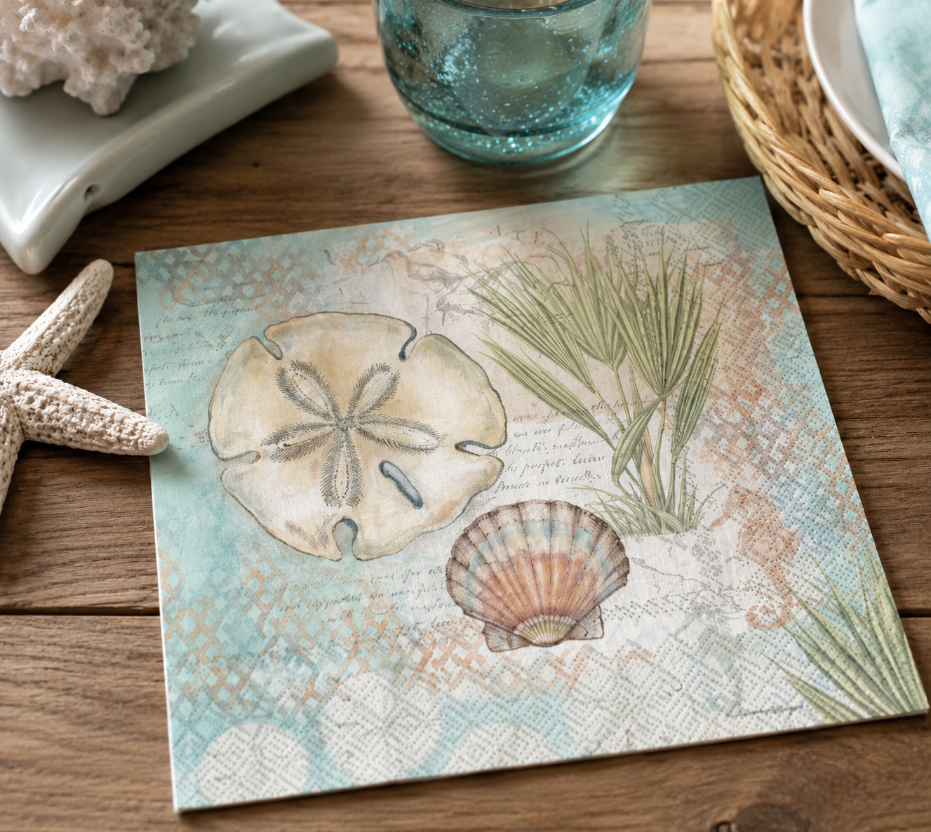 Paper Lunch Napkins 20 Count Sand Dollar