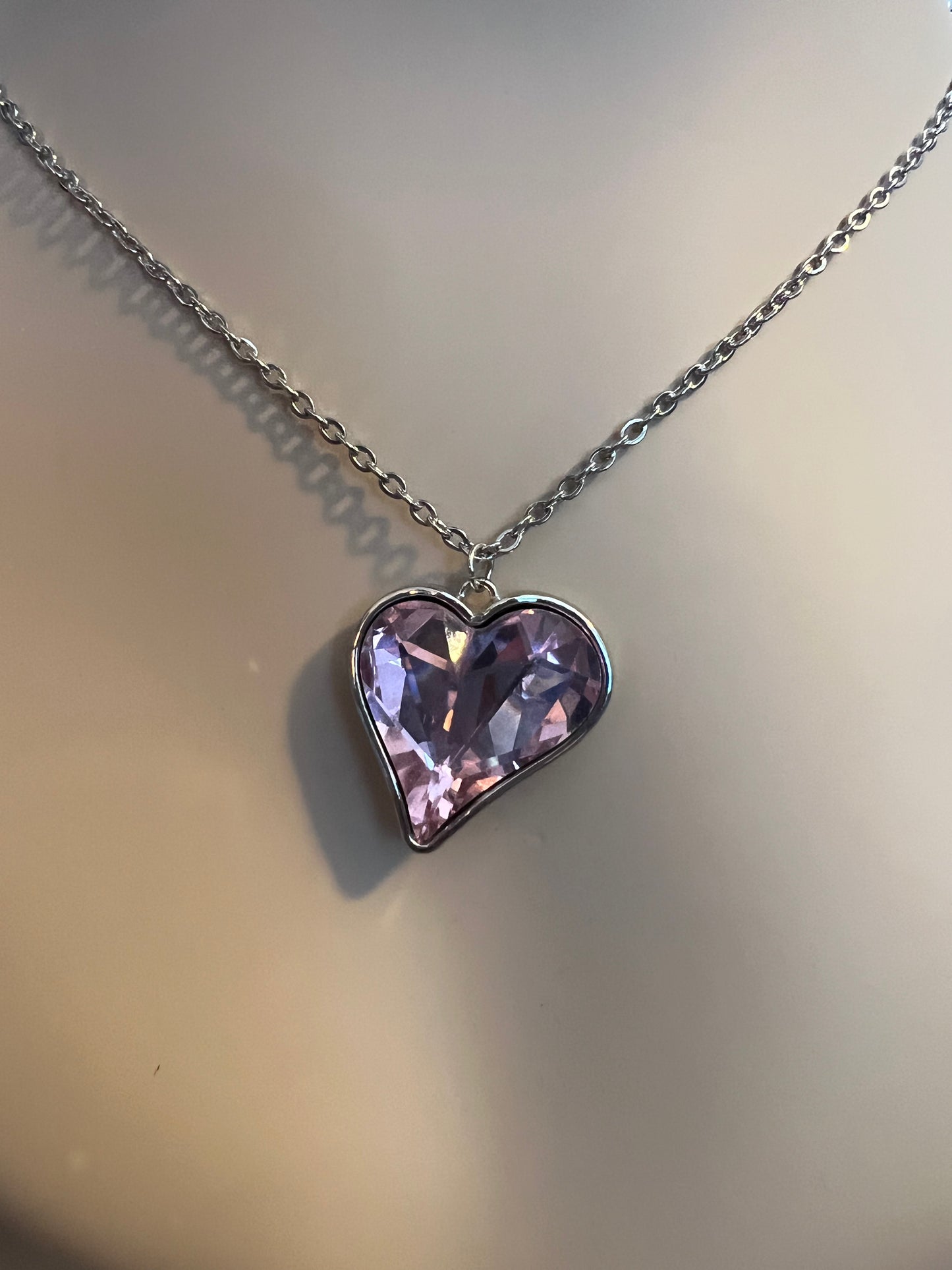 Pink Heart Necklace