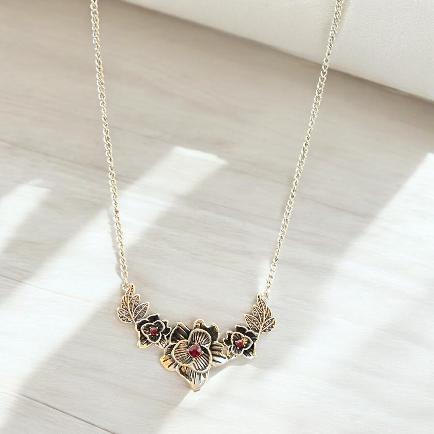 Buy Me Red Flowers Necklace