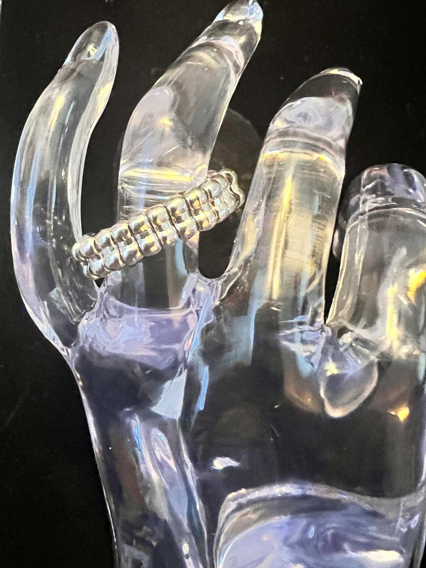 Topaz Rhinestone Stretch Band Ring
