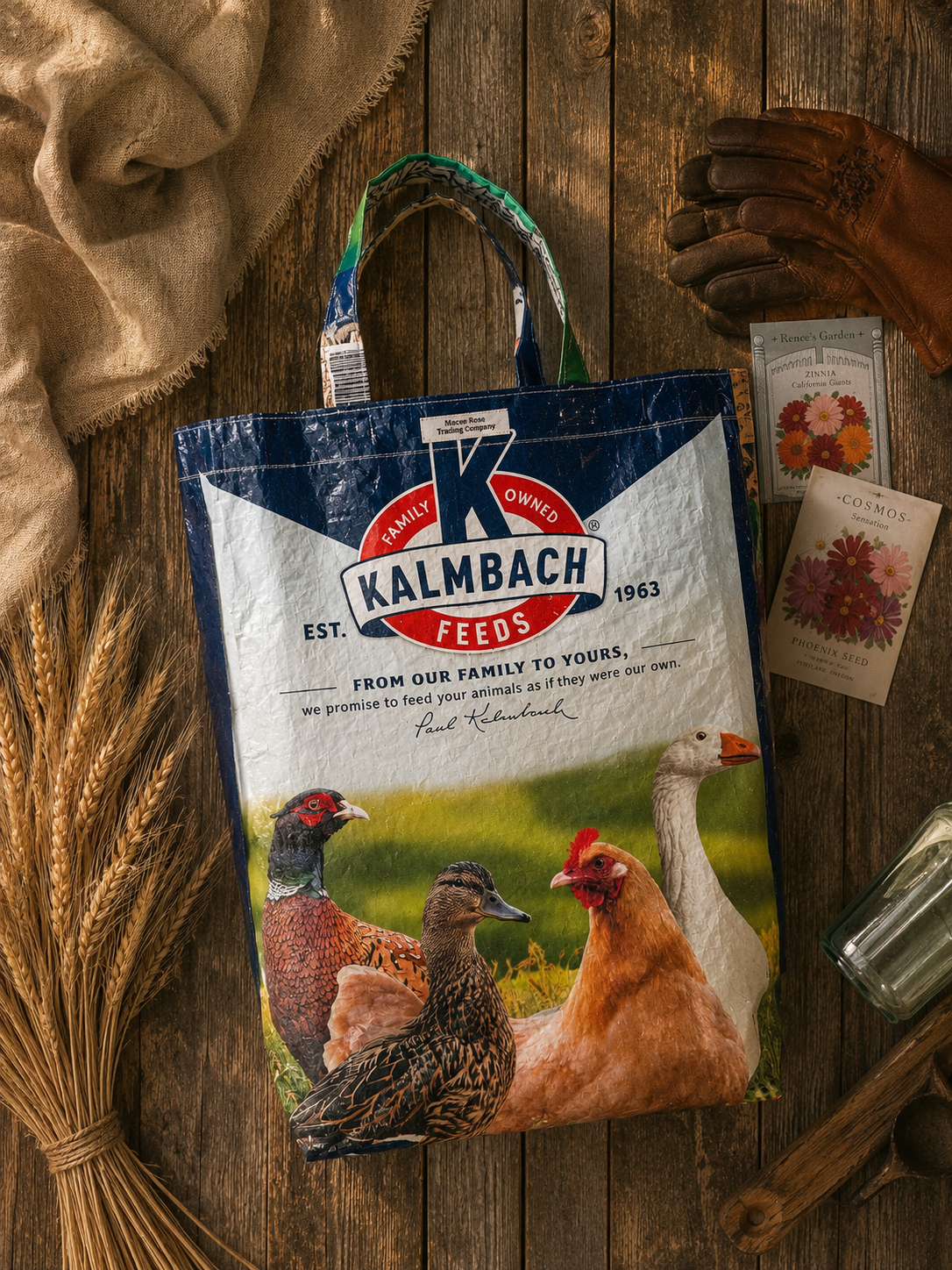 All Flock Market Tote - From The Feed Sack Collection
