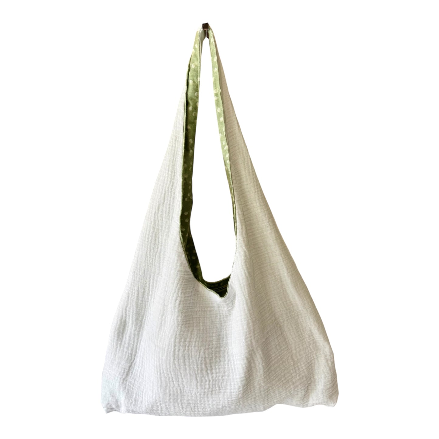 Coastal Boho Sage Green Slouchy Hobo Bag – Handmade Everyday Shoulder Bag