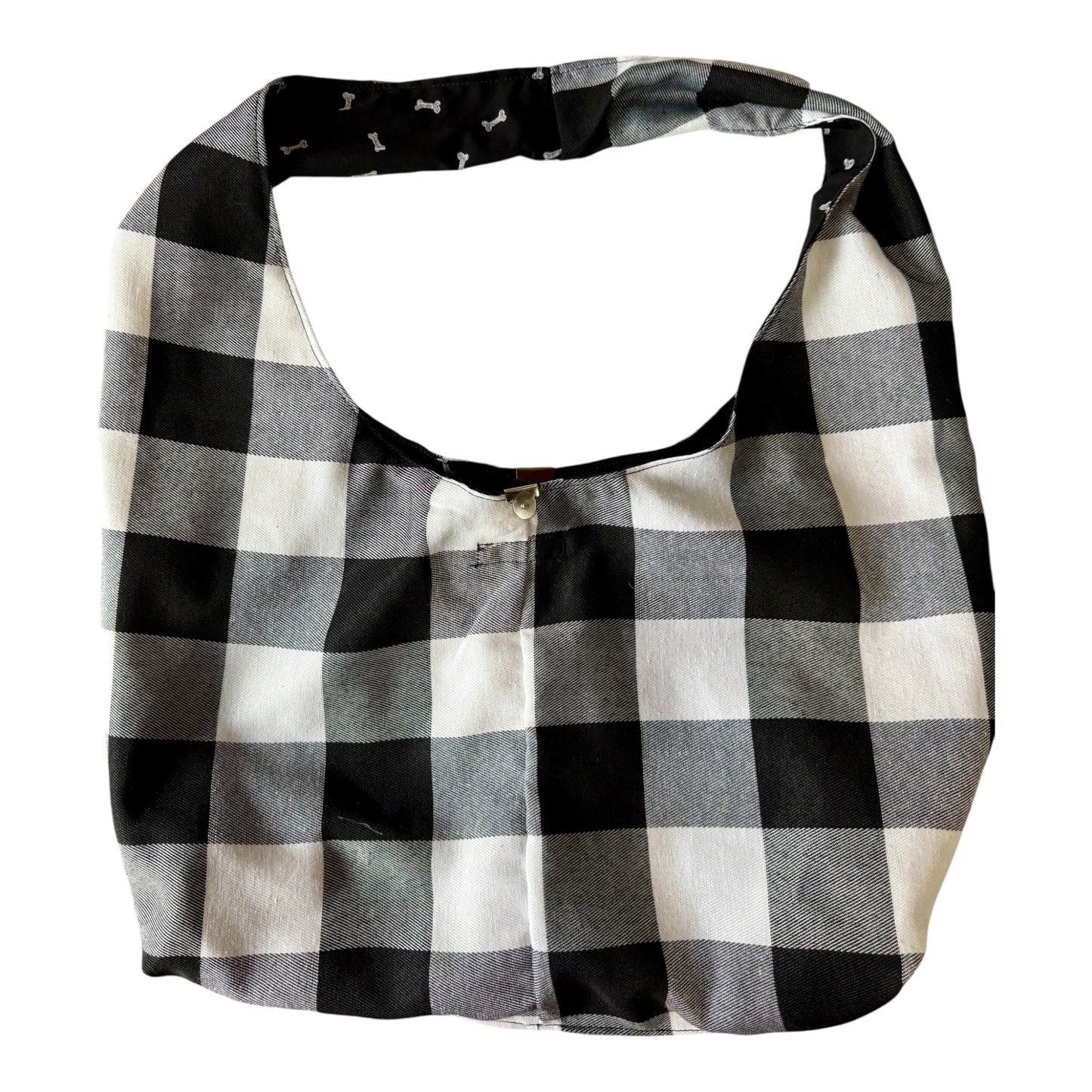 Dog Bone Print Twist Handle Hobo Bag | Handmade Dog Lover Shoulder Purse