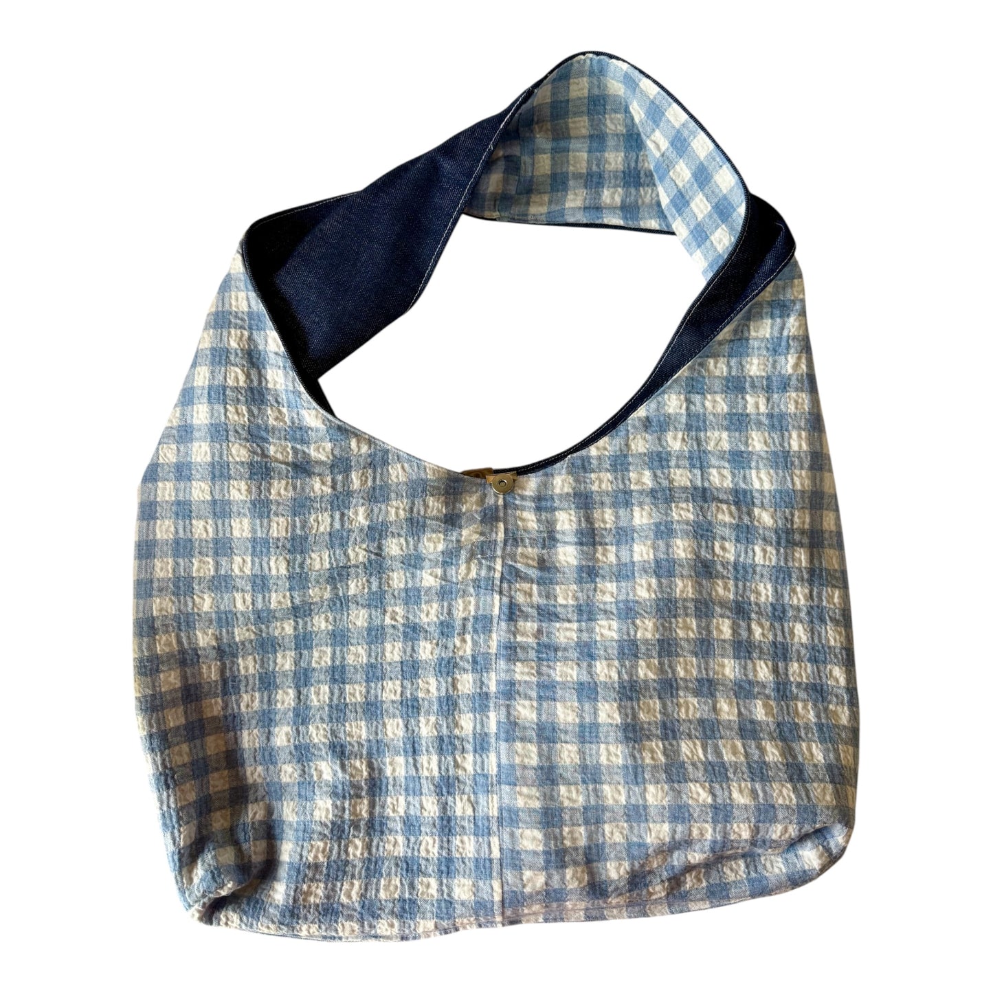 Classic Denim Slouchy Hobo Bag – Handmade Boho Western Coastal Tote