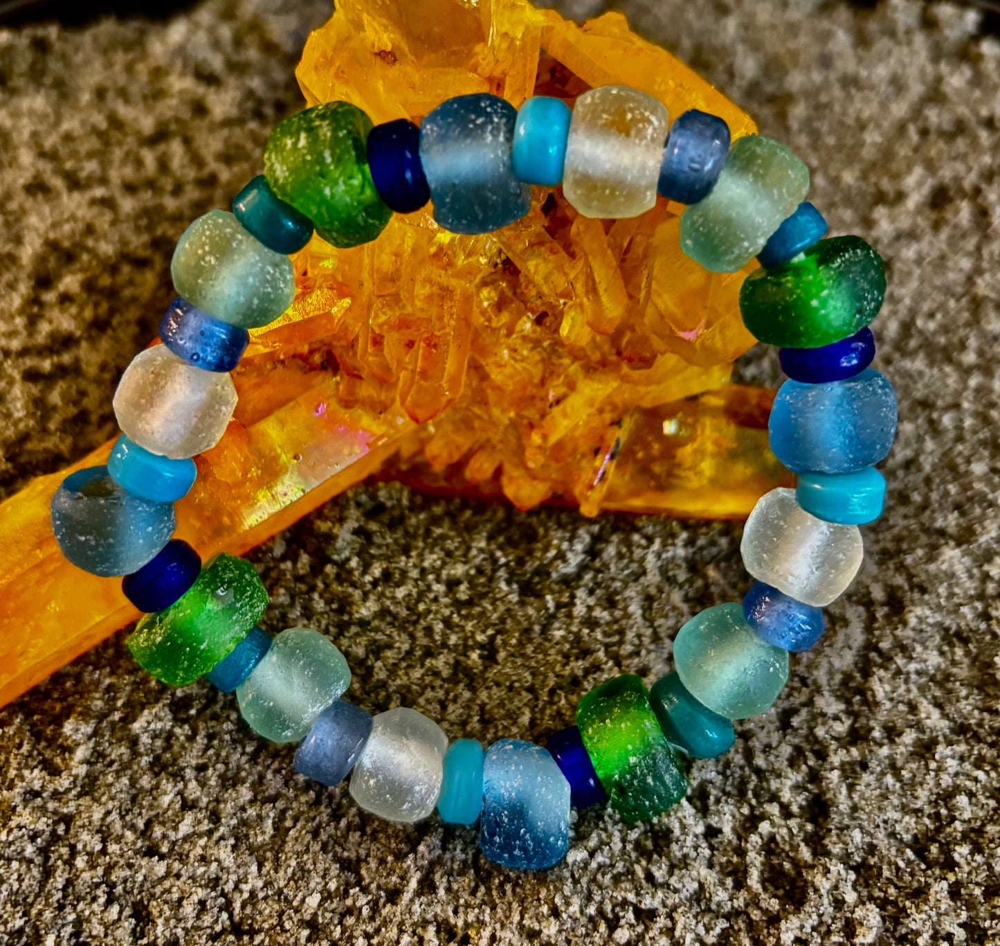 Saltwater Soul Sea Glass Bracelet ๐๐