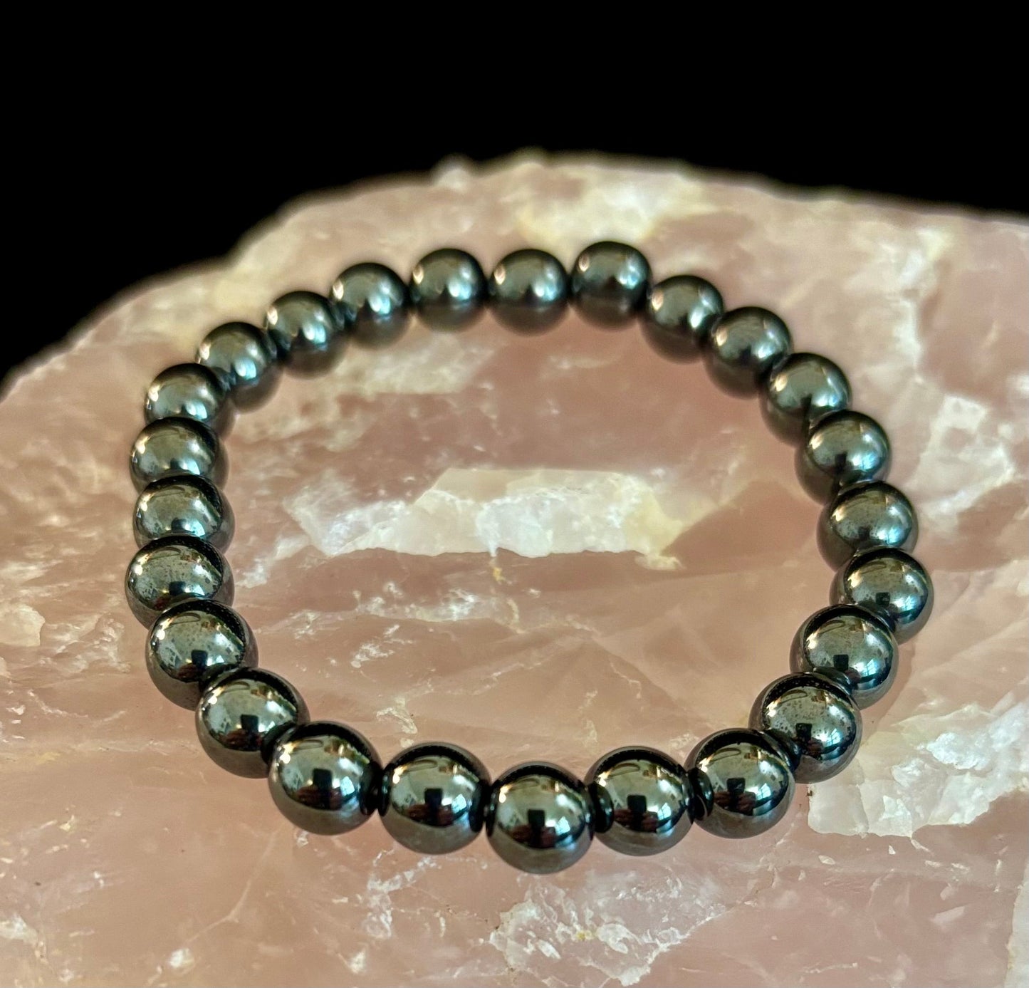 Hematite Grounding & Protection Bracelet β Root Chakra Healing Stone for Confidence, Clarity & Stability (6mm, 8mm, 10mm Options)