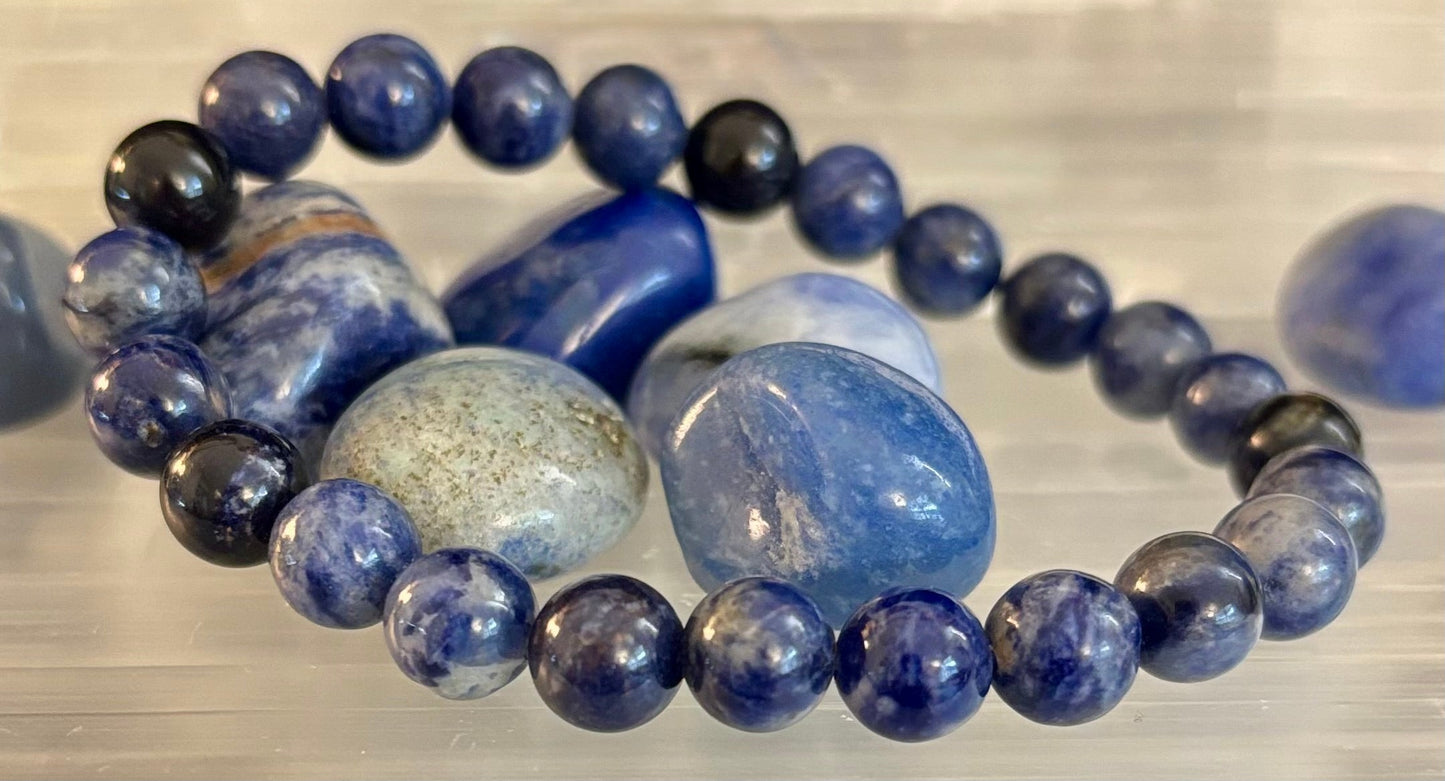 Sodalite Gemstone Bracelet β Intuition, Truth & Emotional Balance