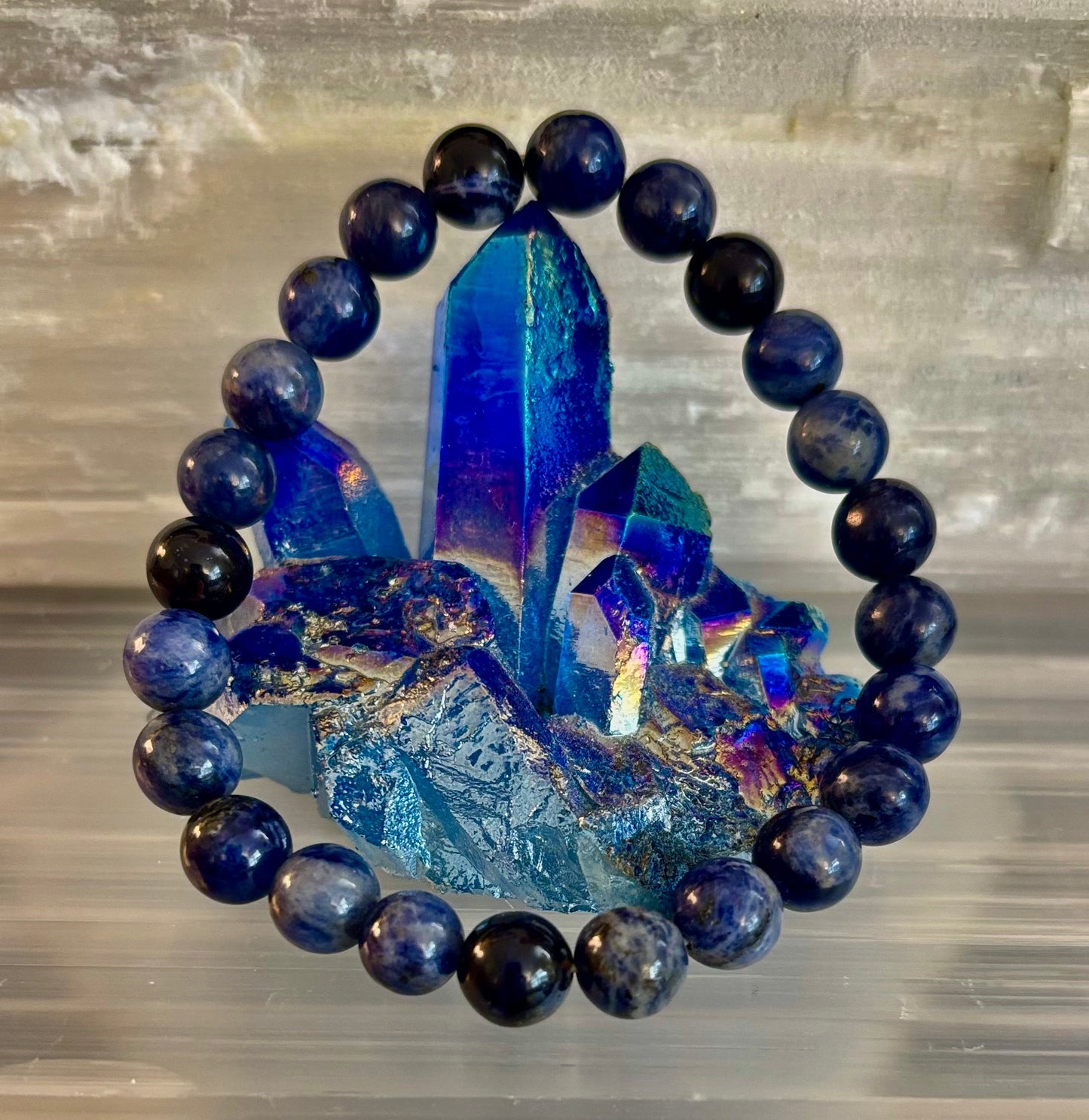 Sodalite Gemstone Bracelet β Intuition, Truth & Emotional Balance