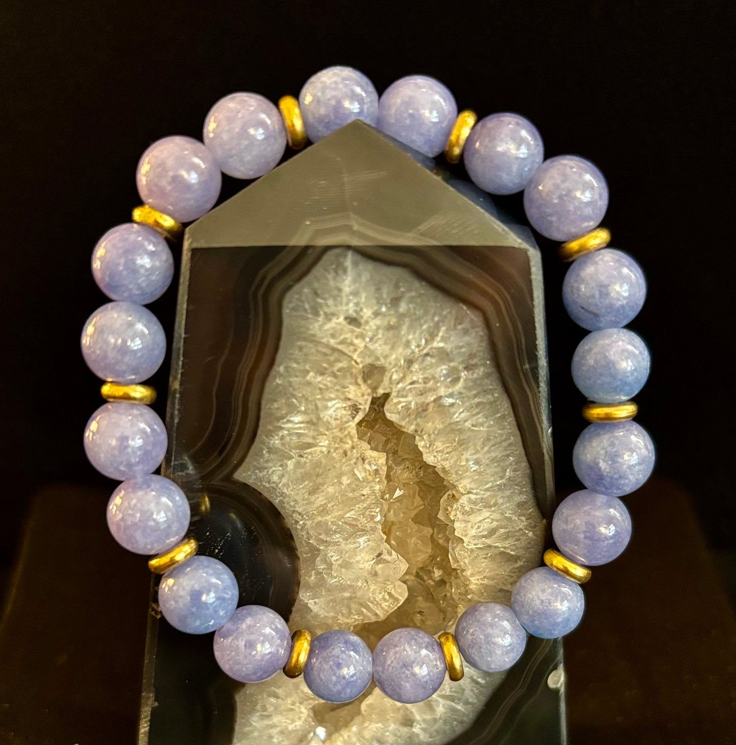 Angelite Crystal Healing Bracelet β Serenity β’ Reiki β’ Inner Peace πͺ½π«