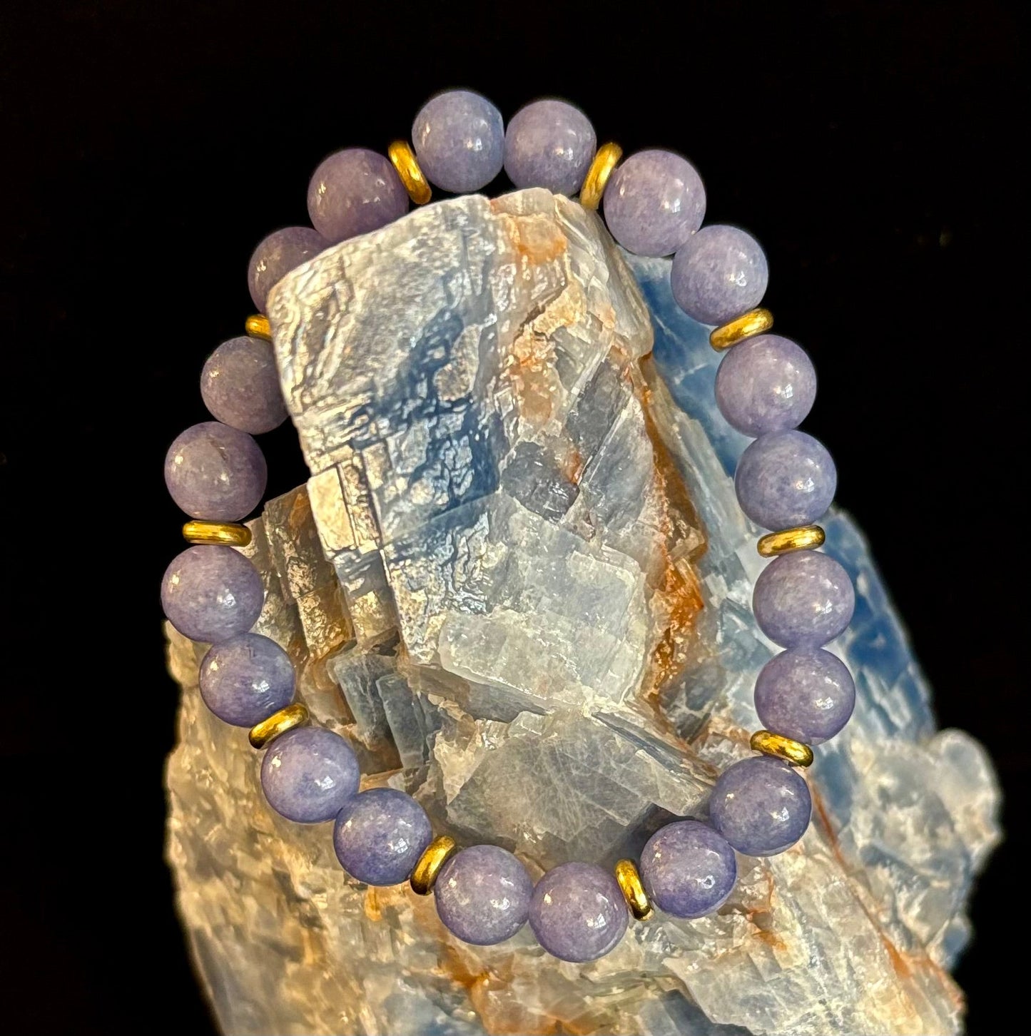 Angelite Crystal Healing Bracelet β Serenity β’ Reiki β’ Inner Peace πͺ½π«