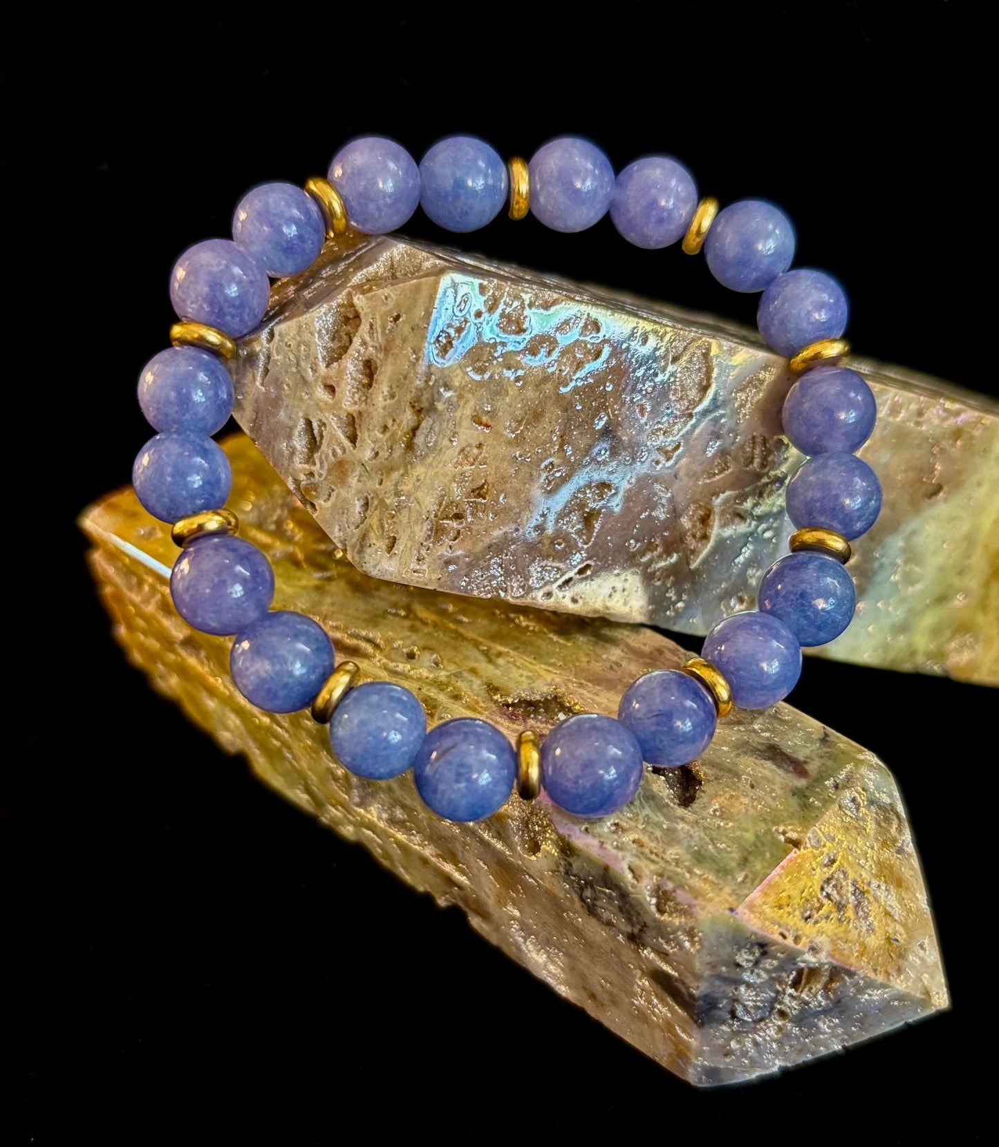 Angelite Crystal Healing Bracelet β Serenity β’ Reiki β’ Inner Peace πͺ½π«