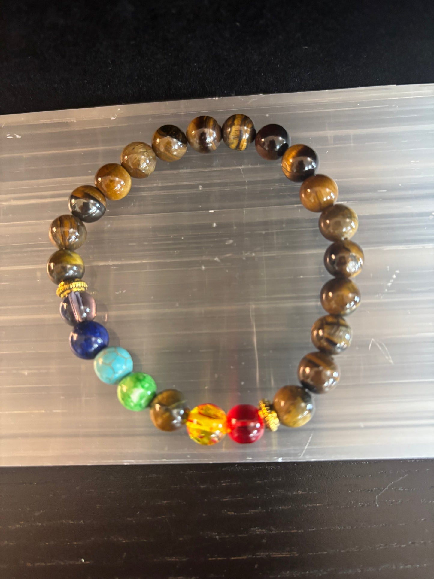 Tiger Eye Chakra Healing Bracelet – Strength, Protection & Balanced Energy (8mm)