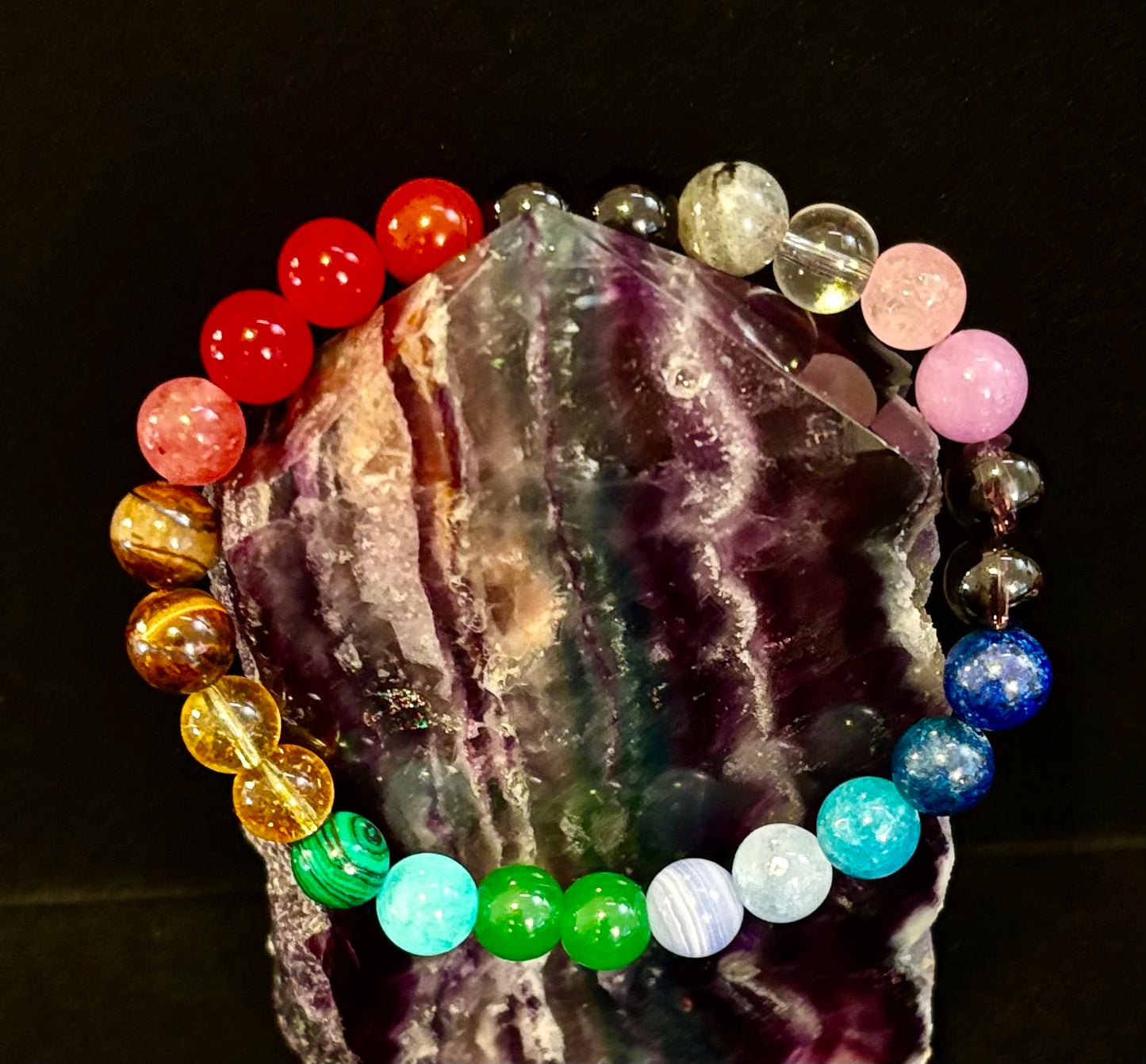 Bohemian Chakra Healing Bracelet – Energy Balance, Spiritual Wellness & Free-Spirited Style
