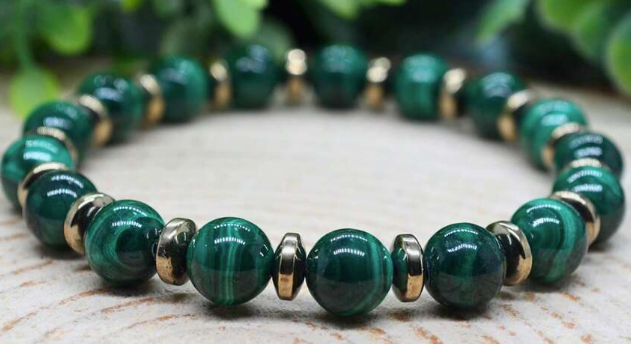 Green Tiger Eye Wealth & Confidence Bracelet β 8mm Beads with Gold Accents (Medium to Large Wrists)