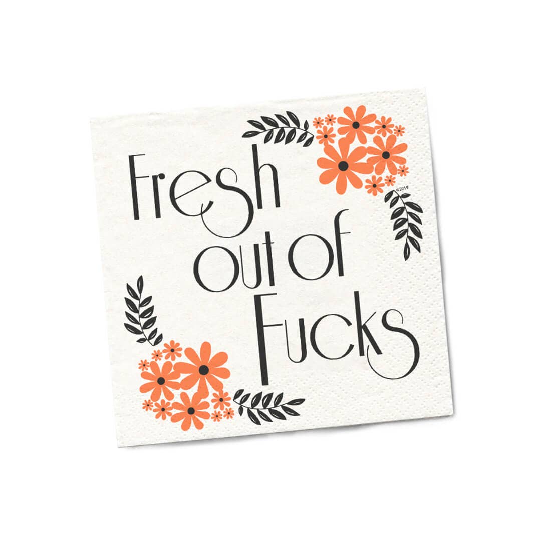 Fresh Out | Unique Funny Cocktail Party Napkins