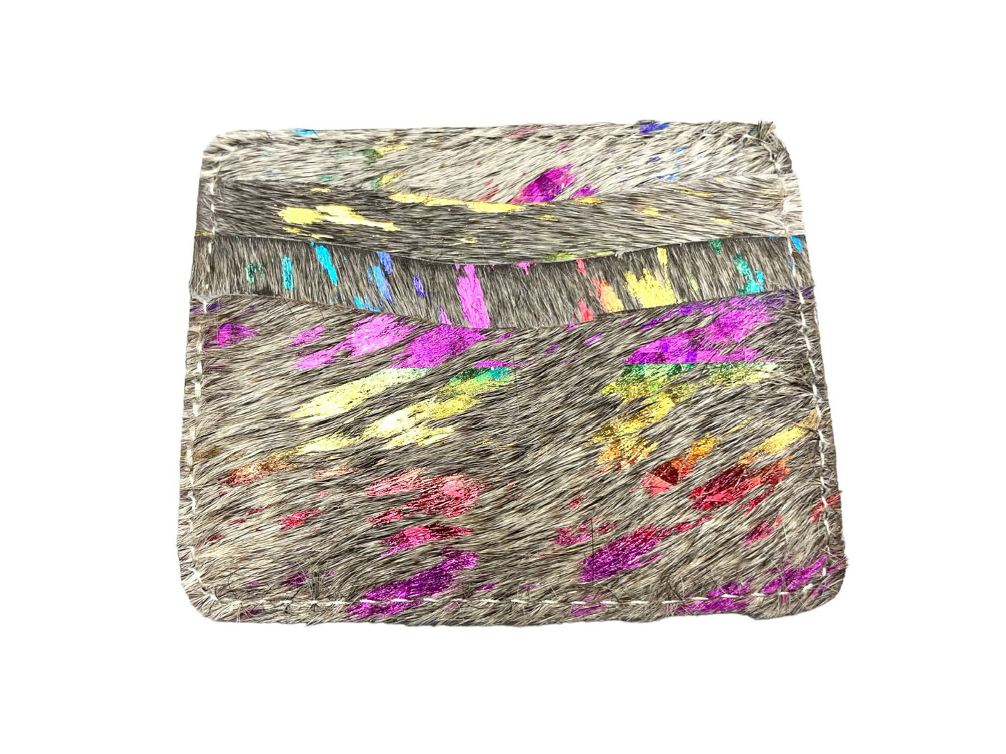 Rainbow Acid Wash Credit Card Wallet
