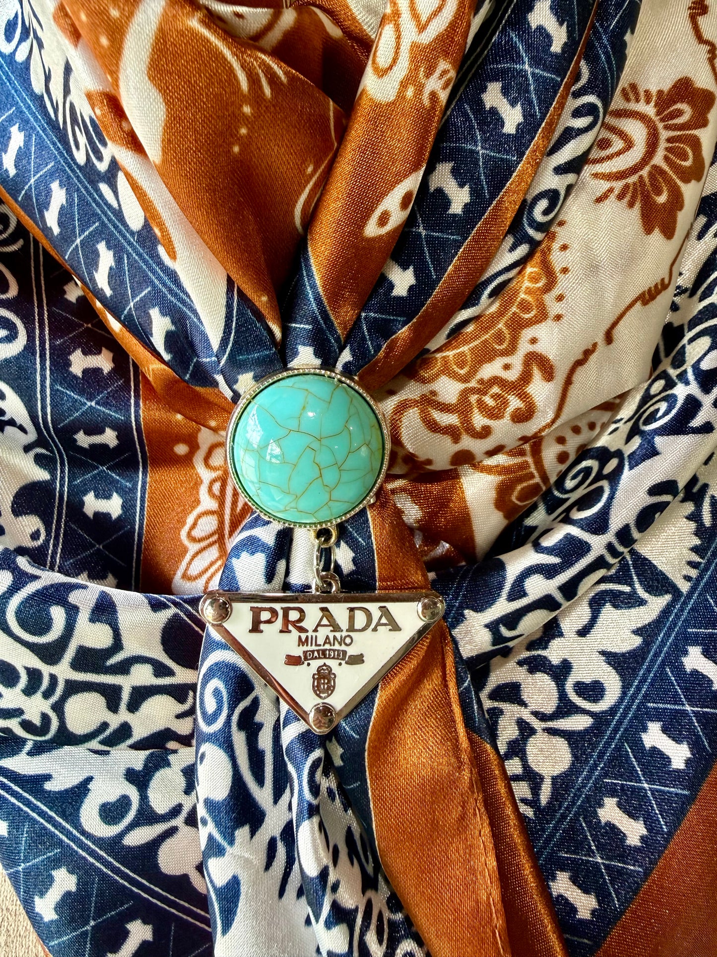 Wild Rag, Scarf, Bandanna Slide - Turquoise/Prada