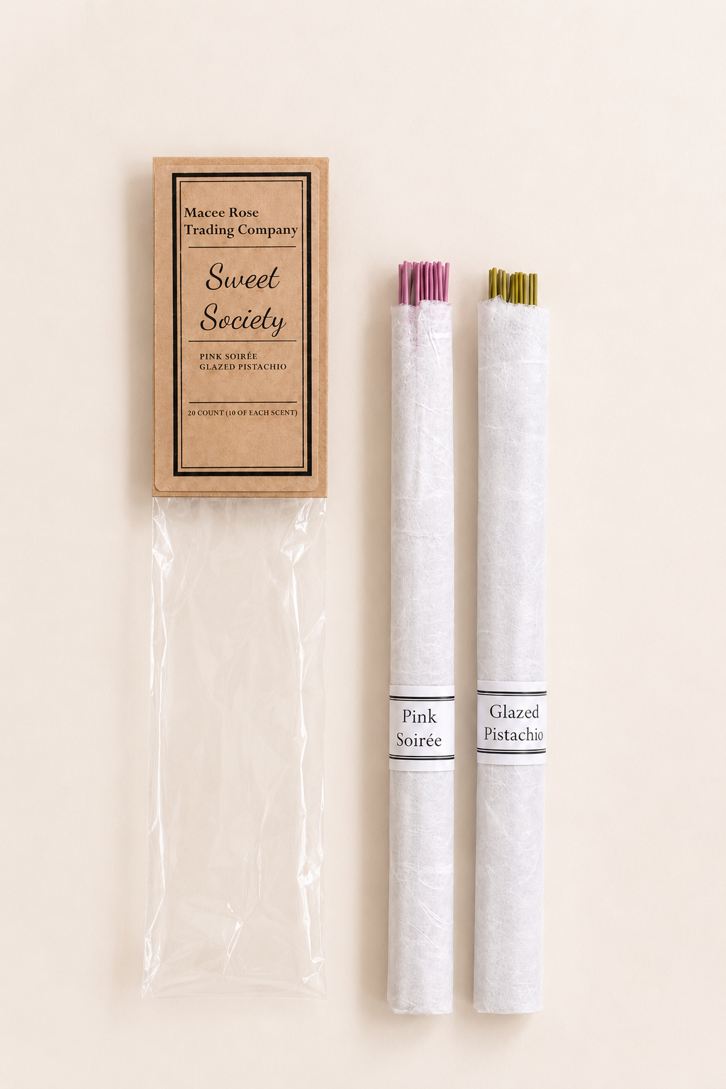 Sweet Society Curated Incense Collection | Pink Soirée & Glazed Pistachio