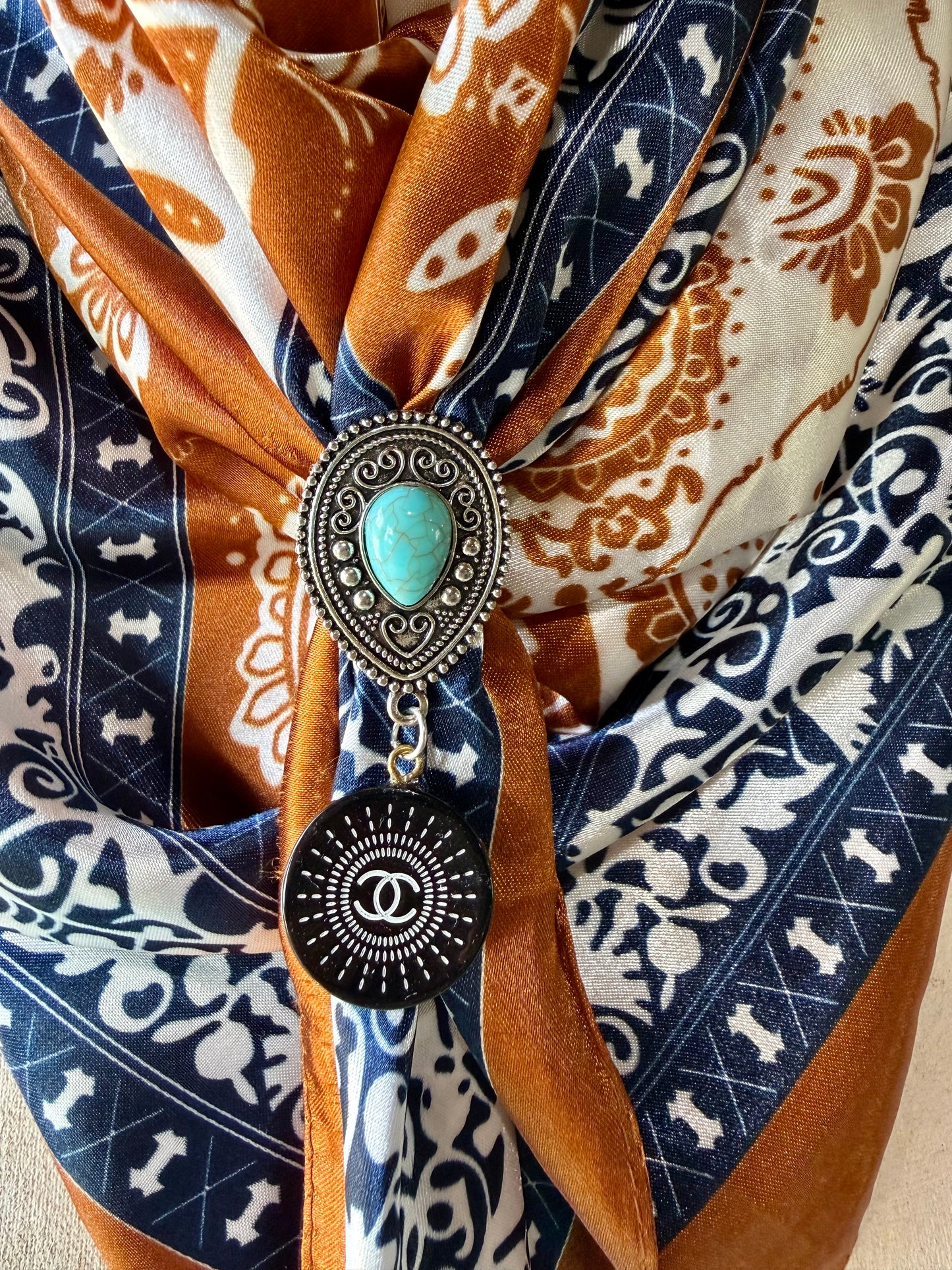 Wild Rag, Scarf, Bandanna Slide - Black Chanel