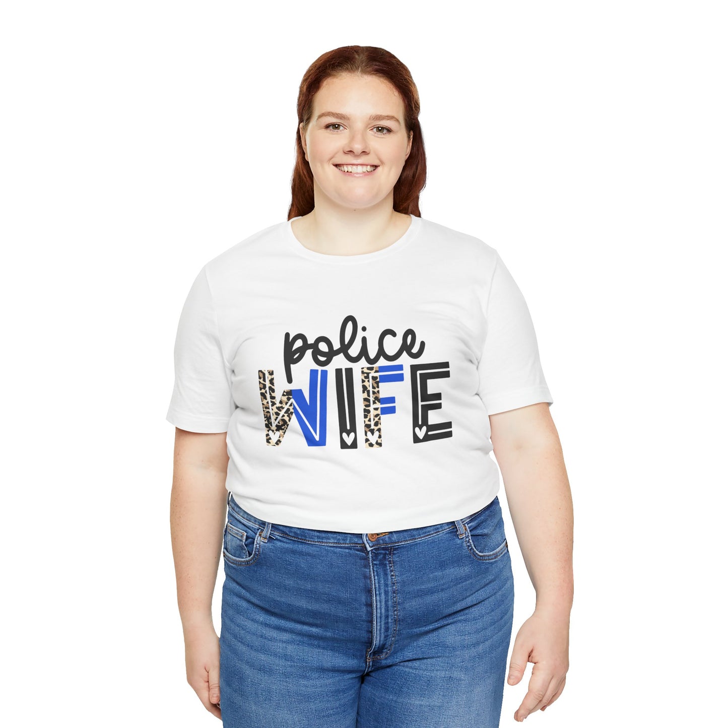 Police Wife - Leopard Print Short Sleeve Tee