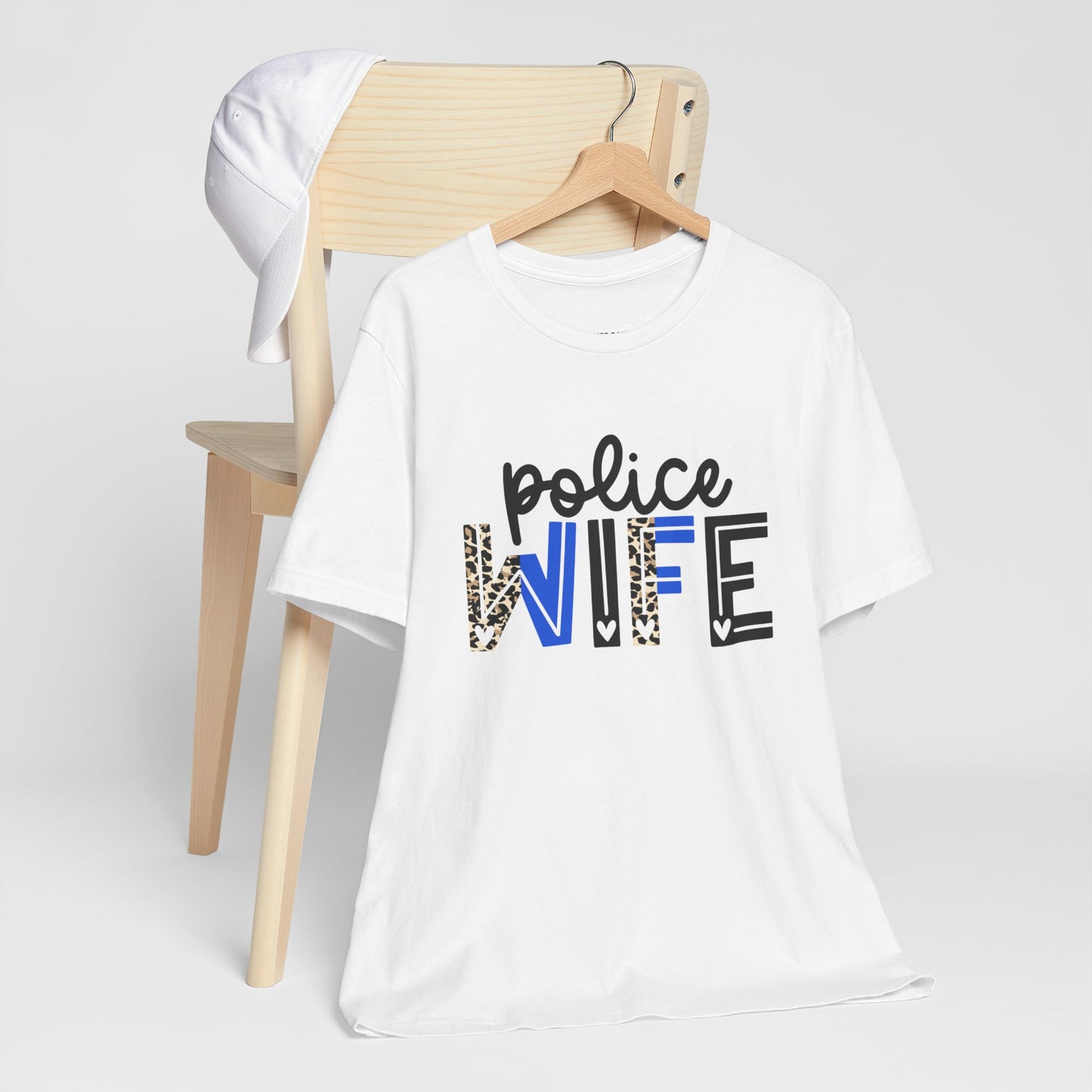 Police Wife - Leopard Print Short Sleeve Tee