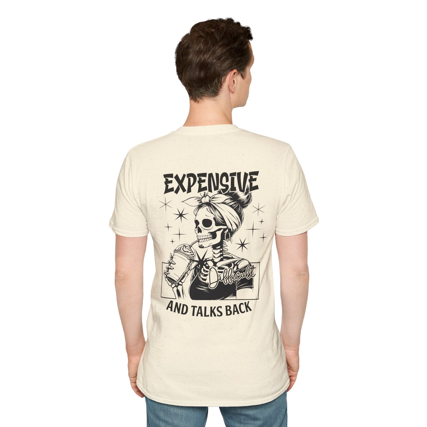 Expensive/Talks Back - Unisex Softstyle T-Shirt