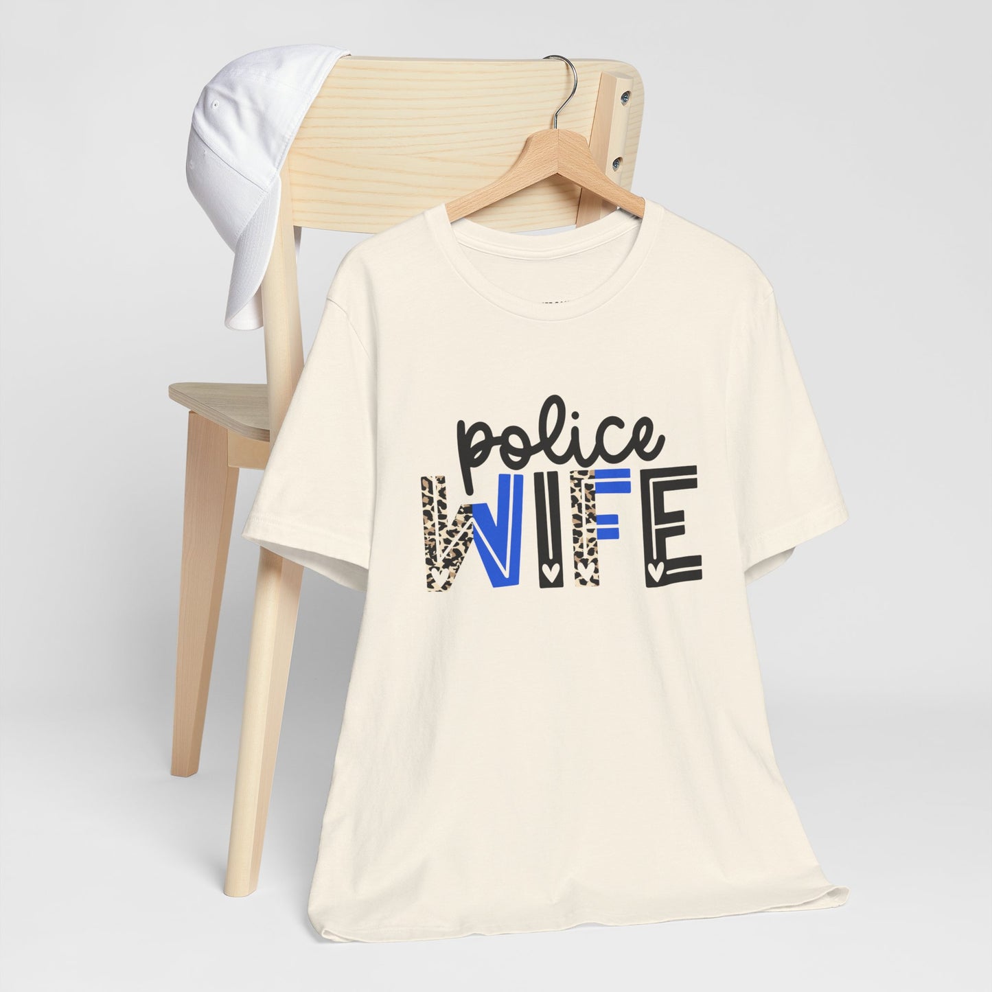 Police Wife - Leopard Print Short Sleeve Tee