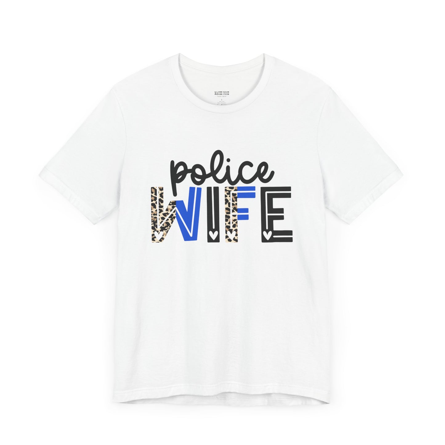 Police Wife - Leopard Print Short Sleeve Tee