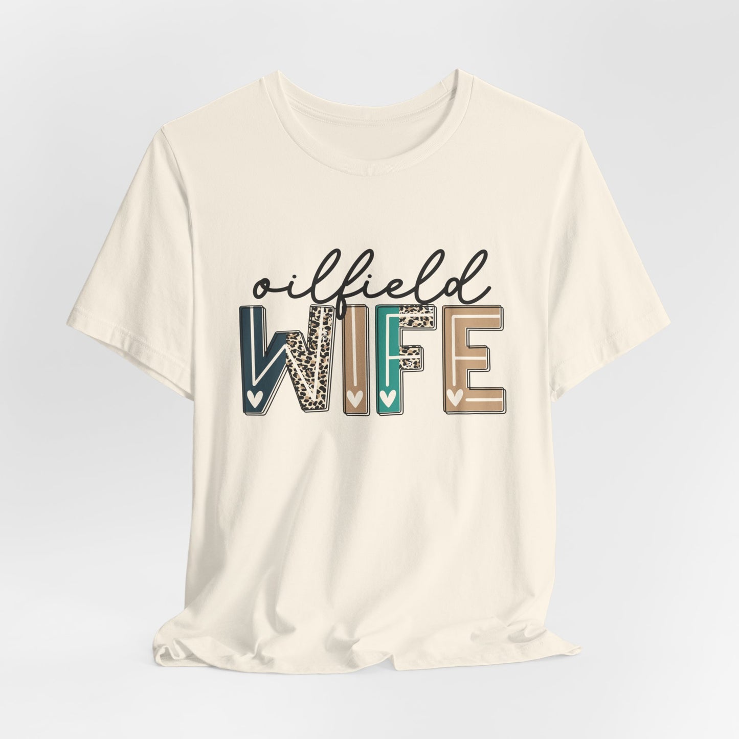 Oilfield Wife - Leopard Print Short Sleeve Tee