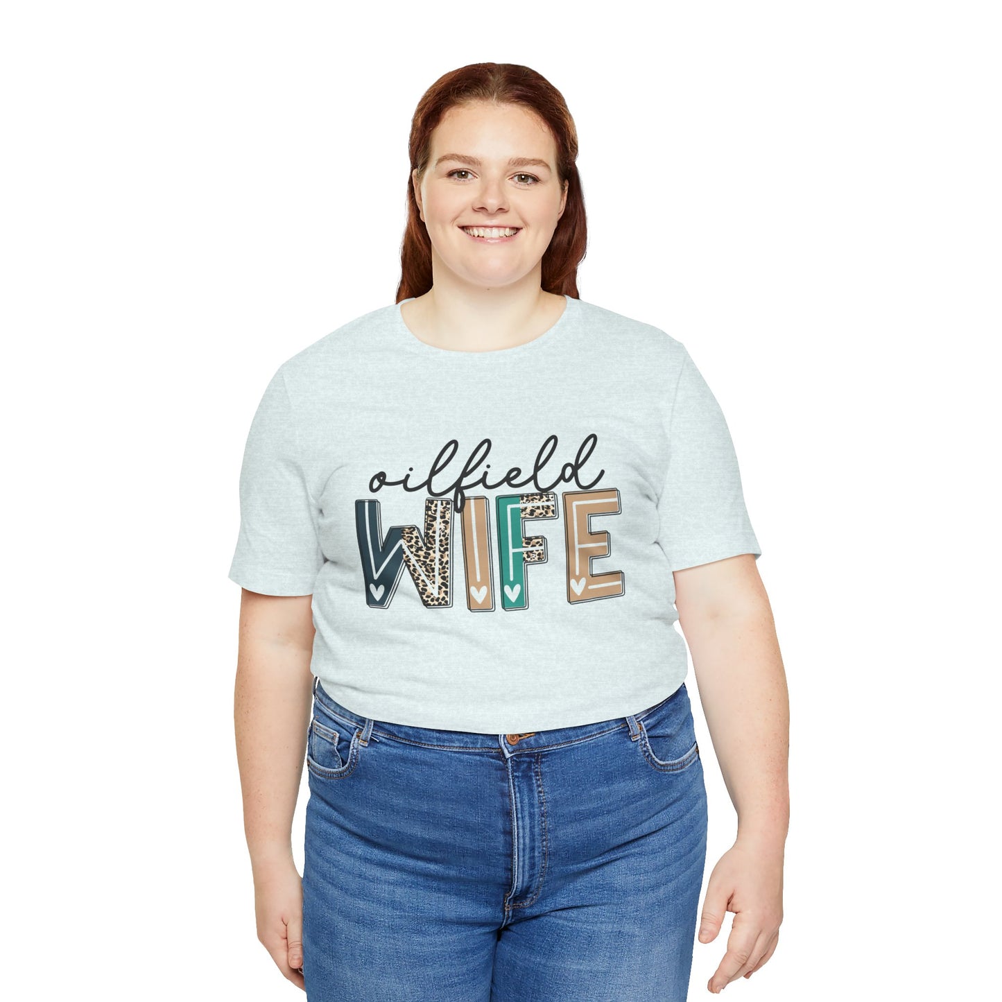 Oilfield Wife - Leopard Print Short Sleeve Tee