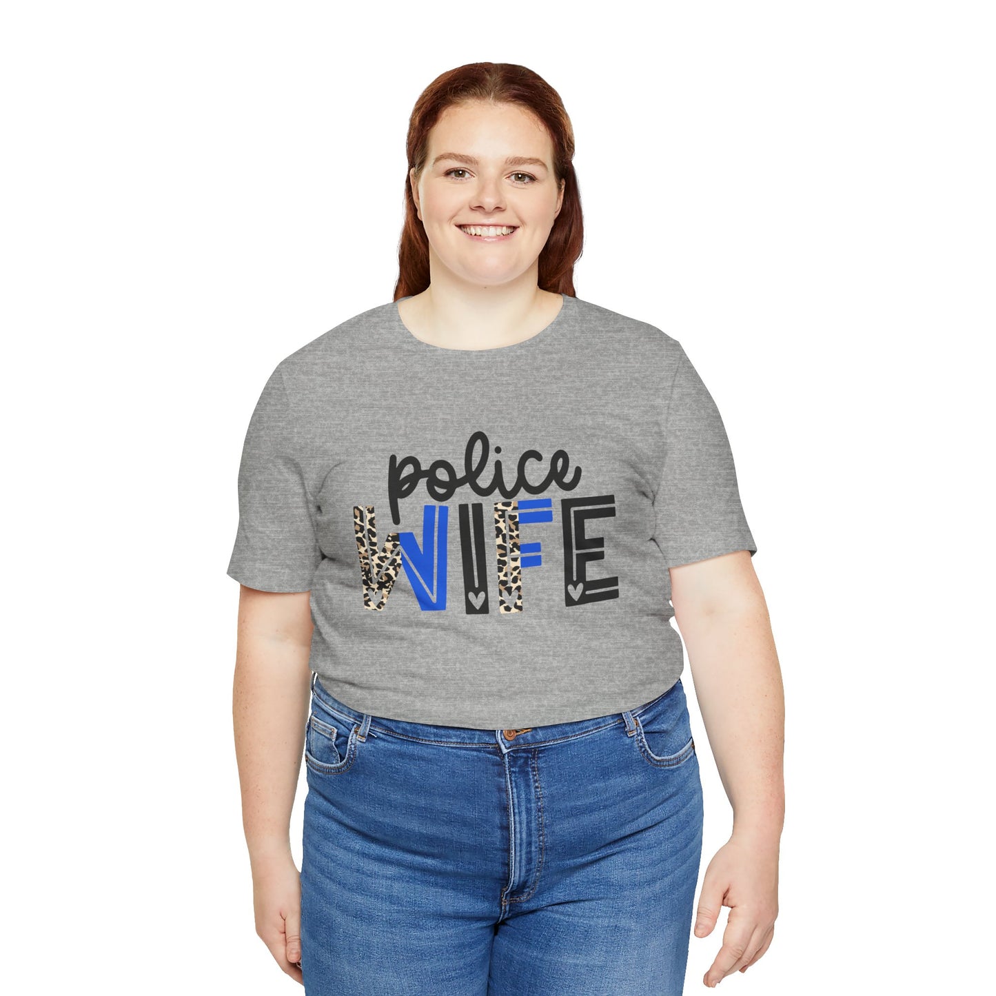 Police Wife - Leopard Print Short Sleeve Tee