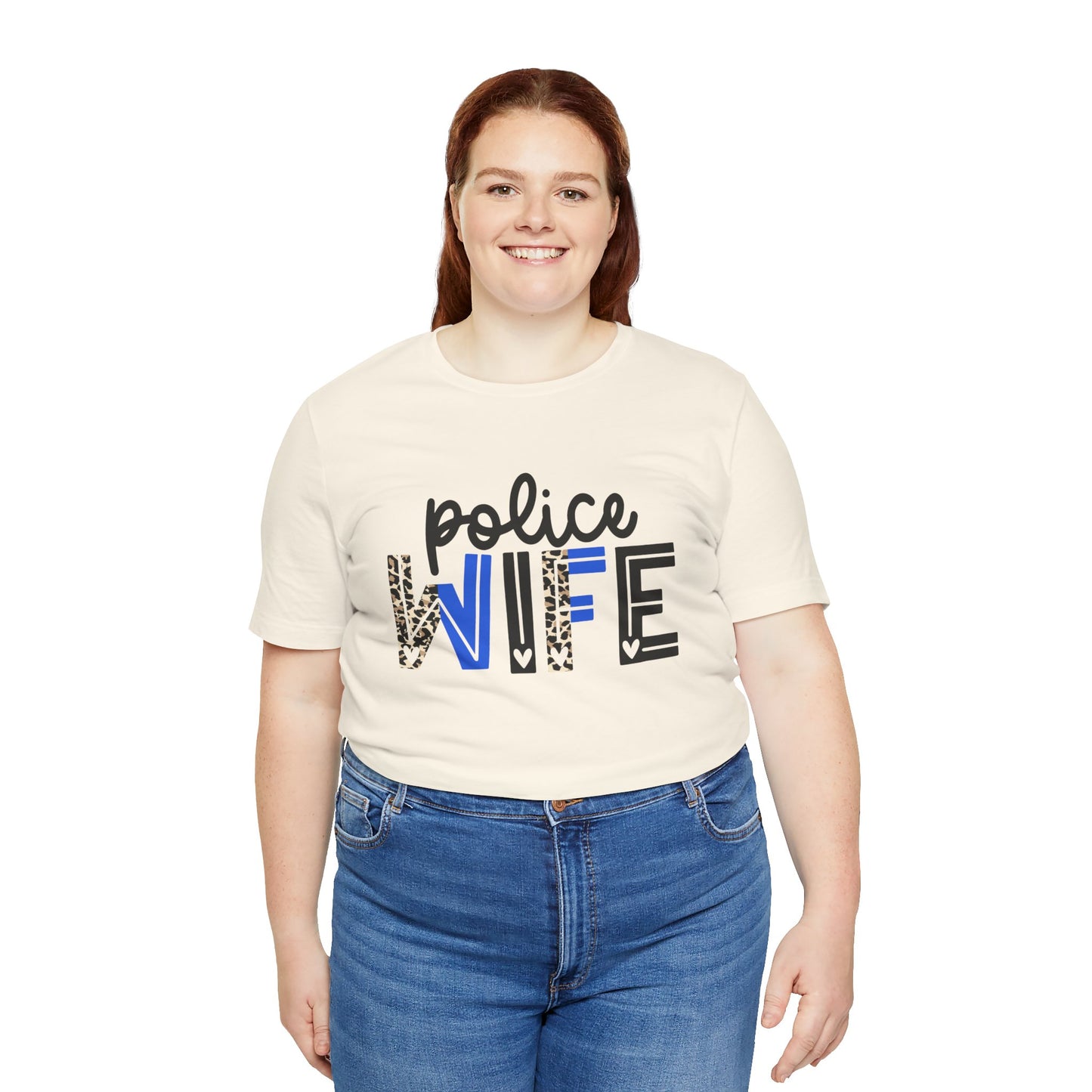 Police Wife - Leopard Print Short Sleeve Tee