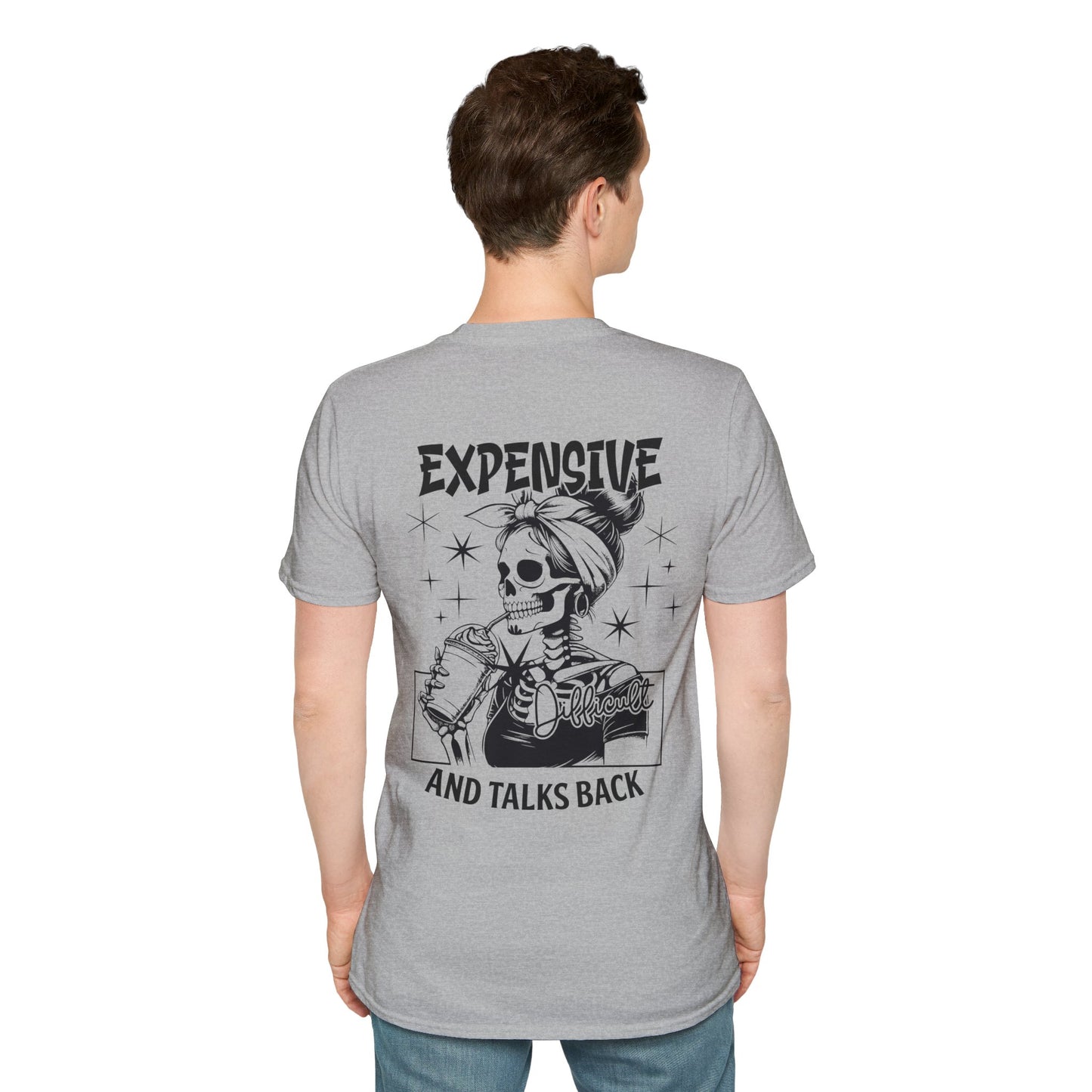 Expensive/Talks Back - Unisex Softstyle T-Shirt