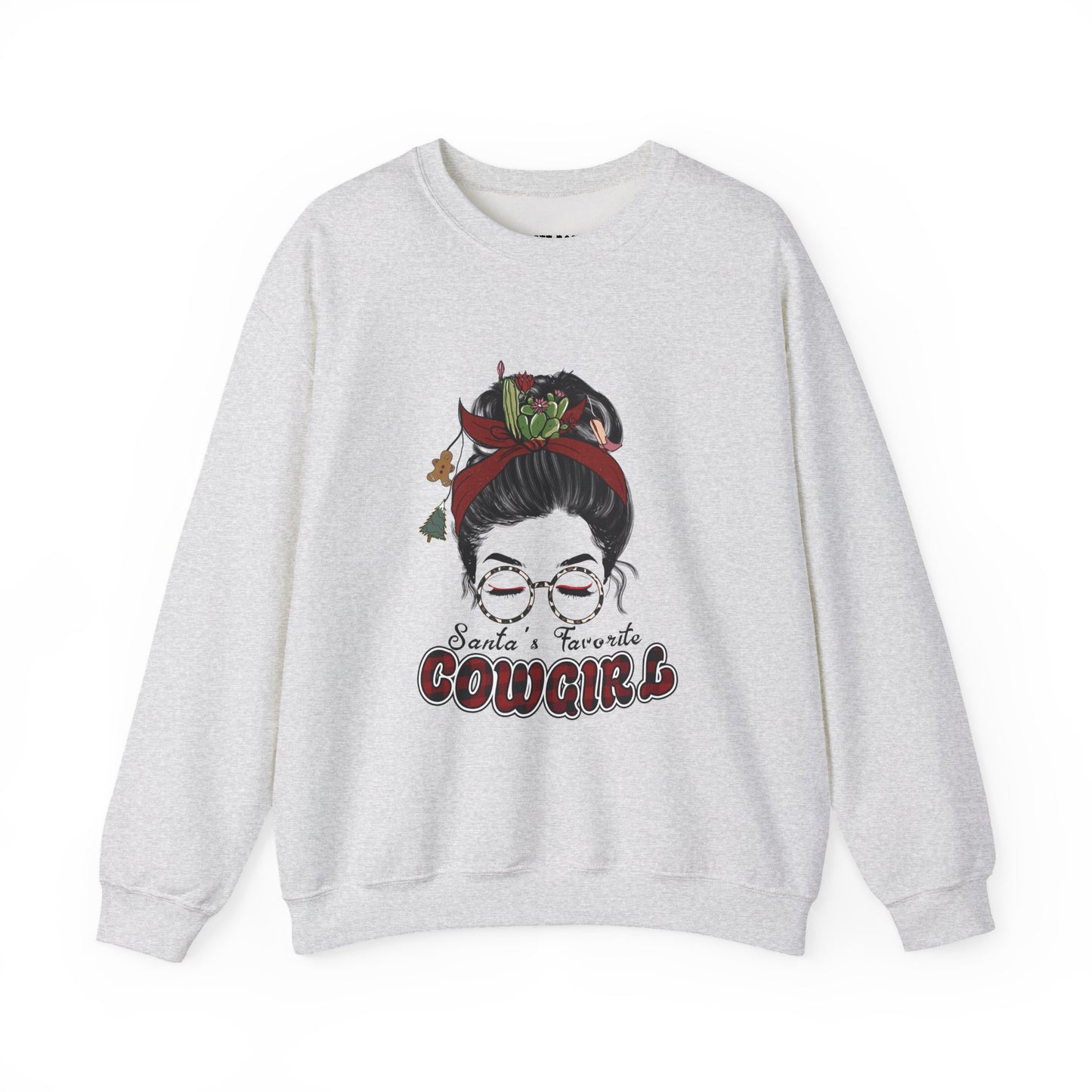 Cowgirl Christmas Crewneck Sweatshirt - Santa's favorite cowgirl