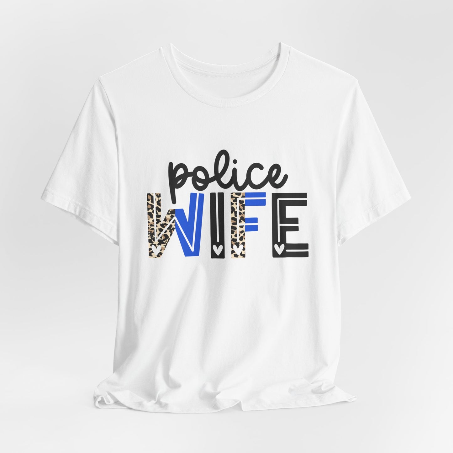 Police Wife - Leopard Print Short Sleeve Tee