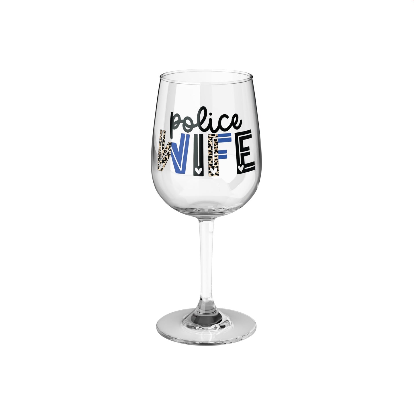 Police Wife Wine Glass, 12oz