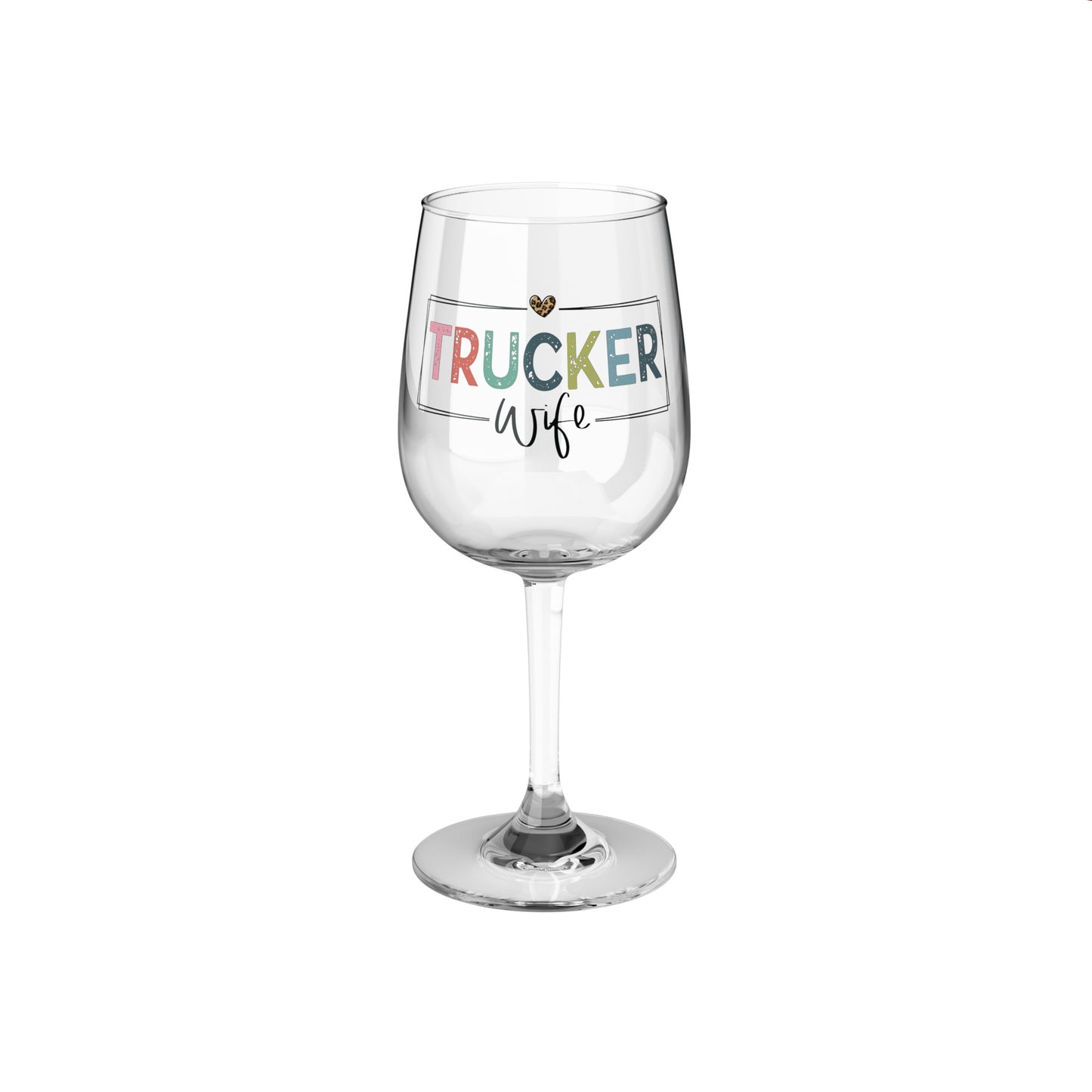 Trucker Wife Wine Glass, 12oz