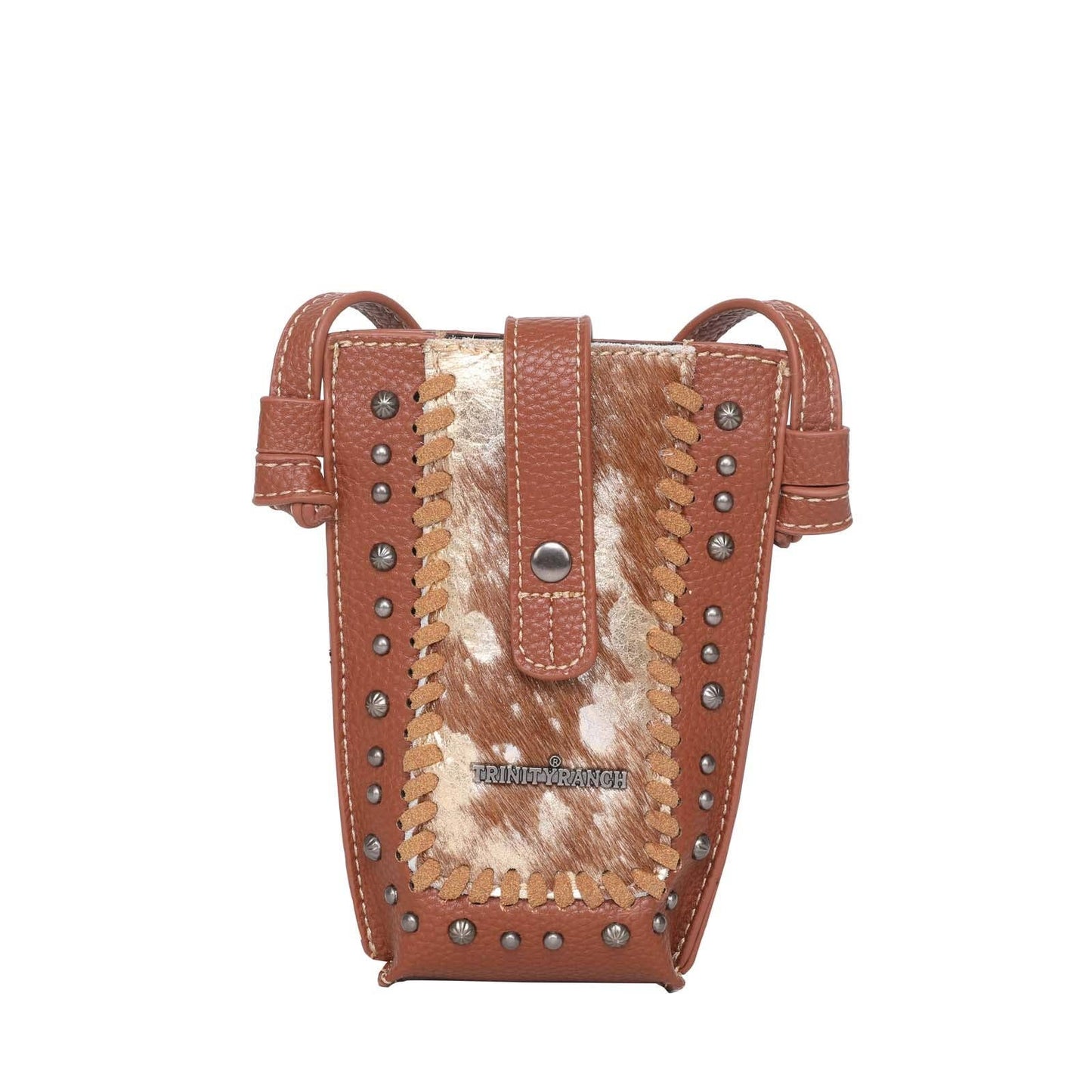 TR135-195 Trinity Ranch Hair-On Cowhide Collection Phone Crossbody Case