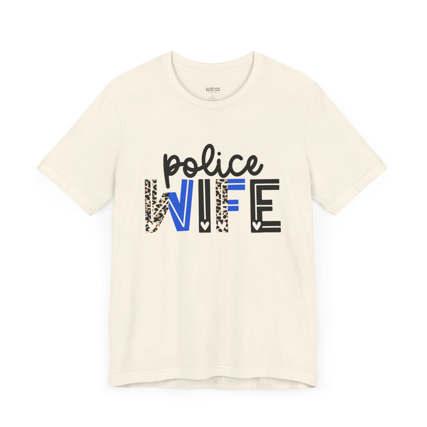 Police Wife - Leopard Print Short Sleeve Tee