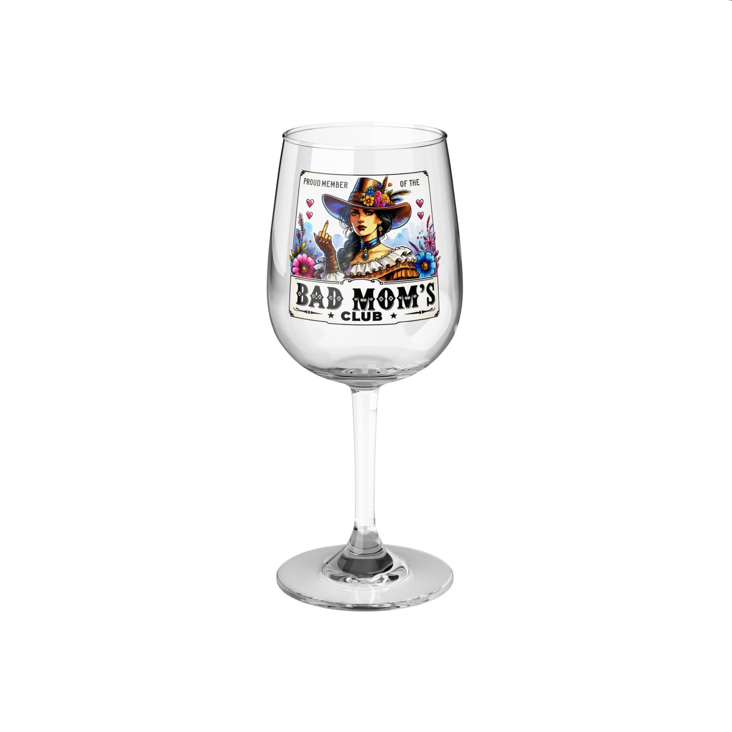 Bad Mom's Club #1 Wine Glass, 12oz