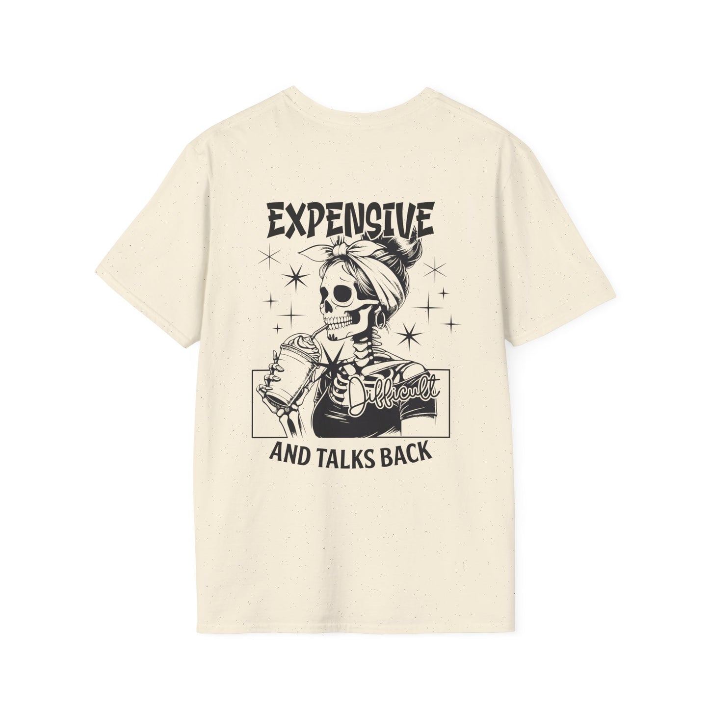 Expensive/Talks Back - Unisex Softstyle T-Shirt