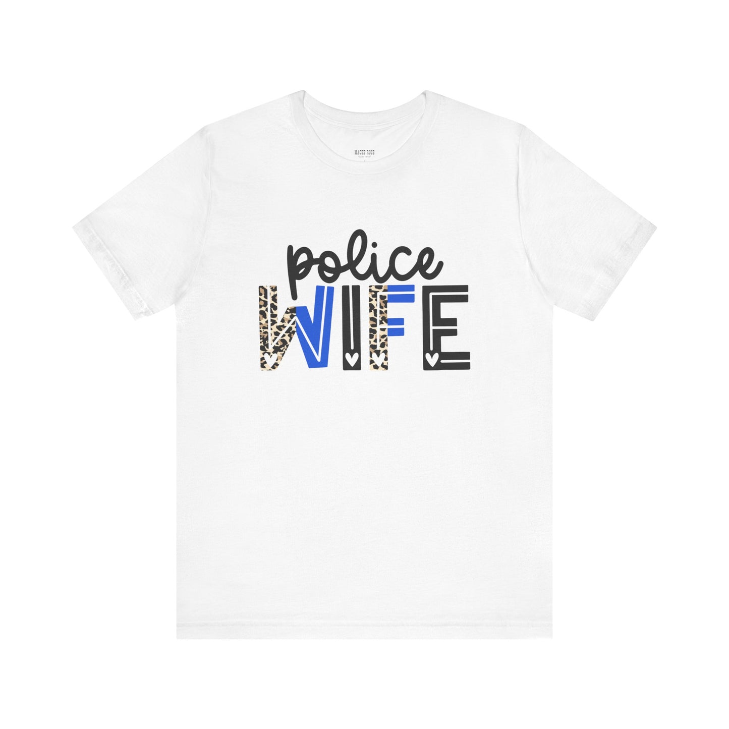 Police Wife - Leopard Print Short Sleeve Tee